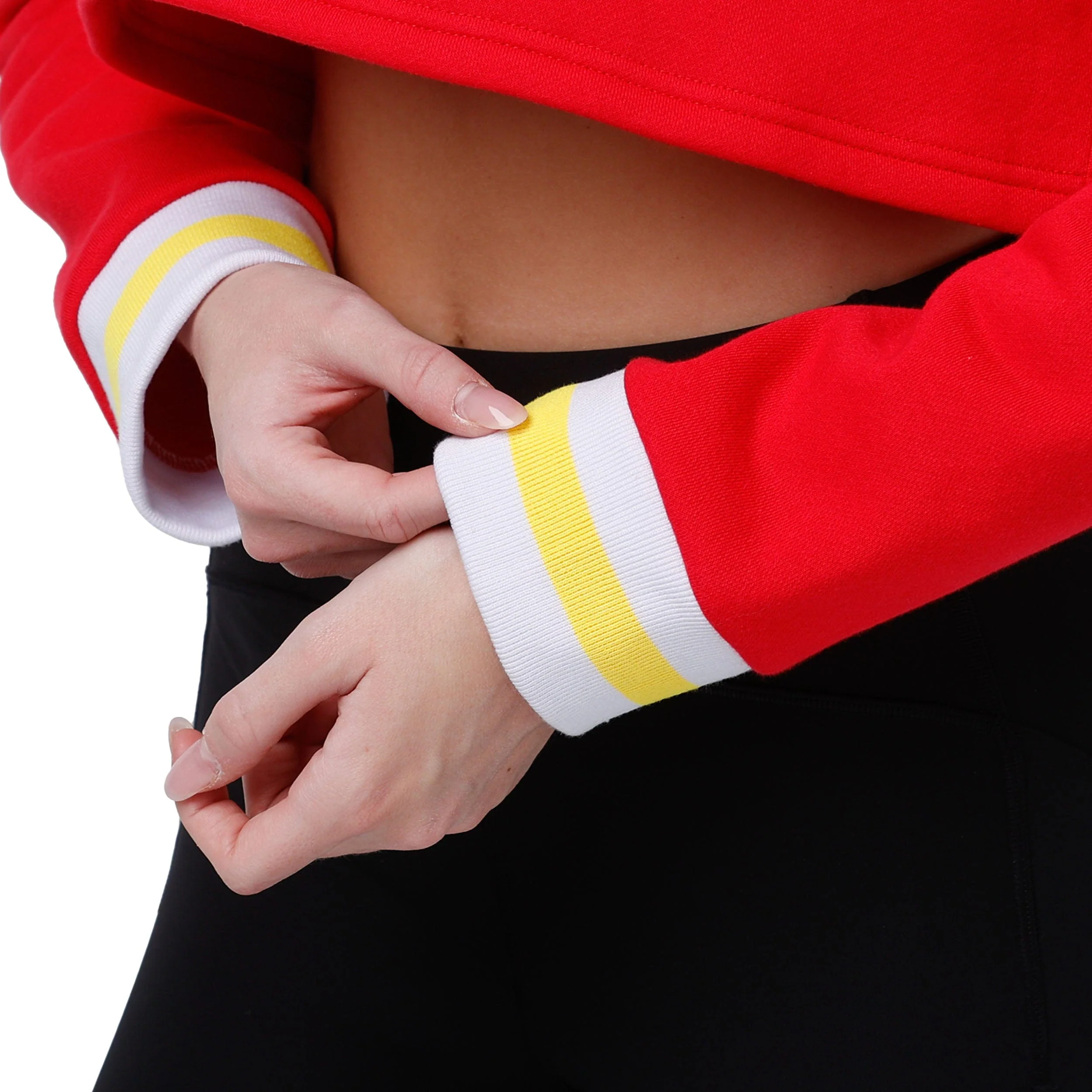 Kansas City Chiefs NFL Womens Cropped Chenille Hoodie - Image 5