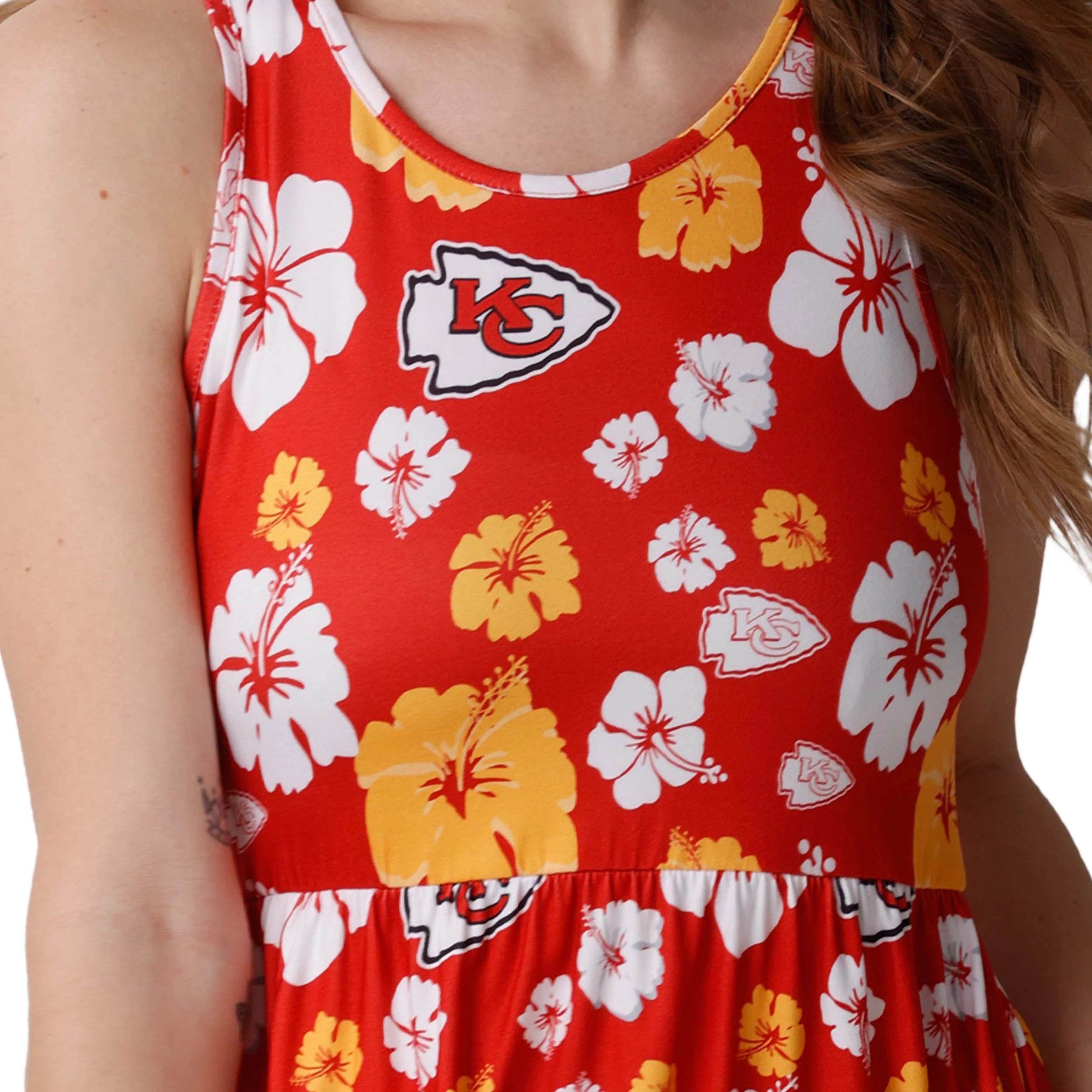 Kansas City Chiefs NFL Womens Fan Favorite Floral Sundress - Image 3