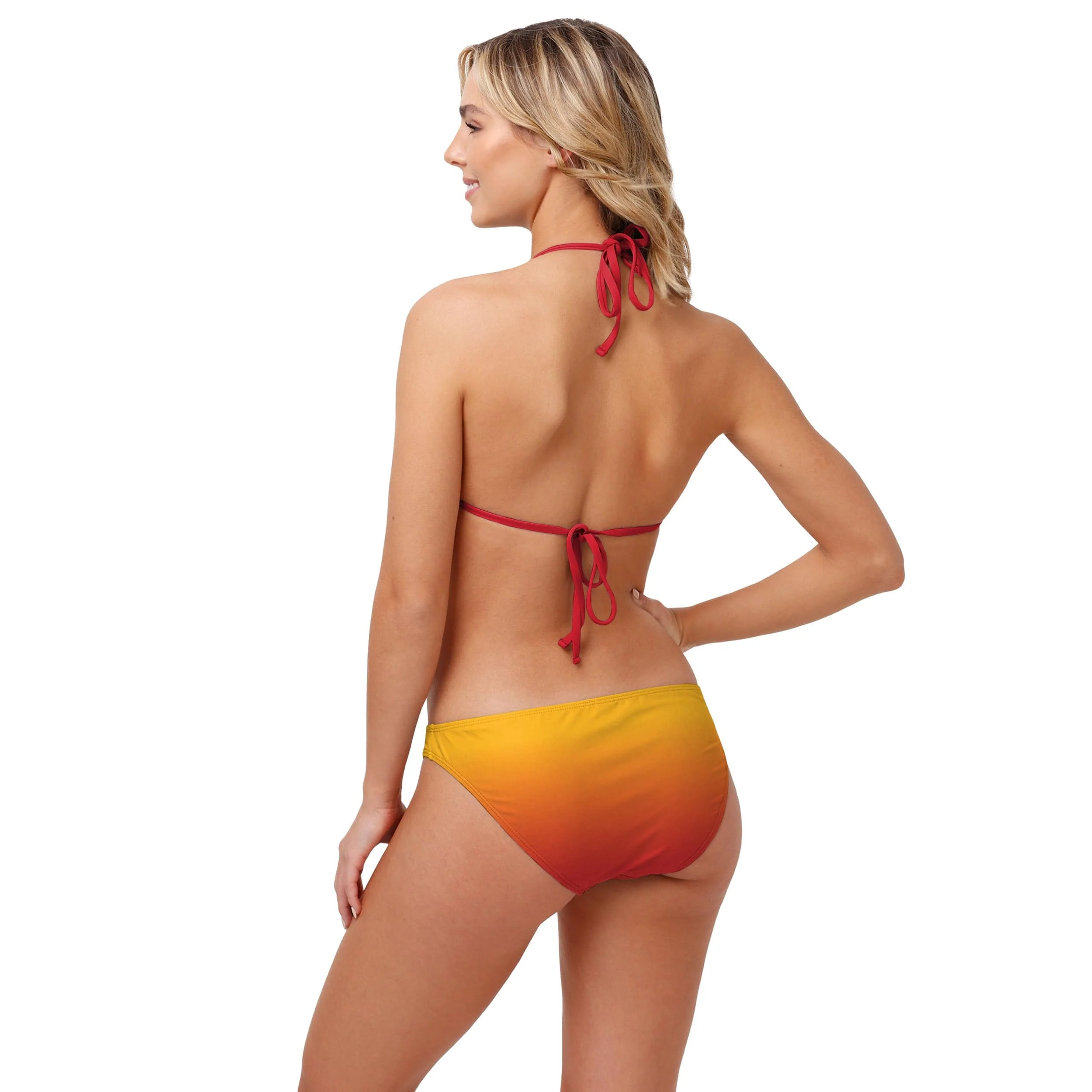Kansas City Chiefs NFL Womens Gradient Big Logo Bikini Top - Image 3
