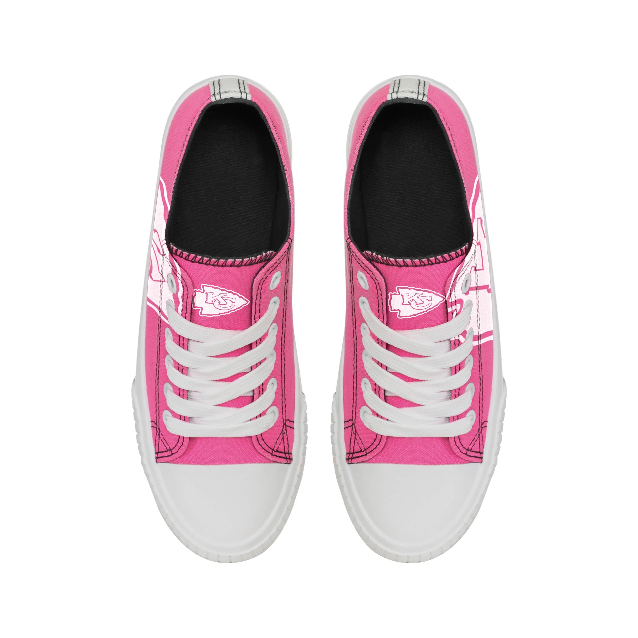 Kansas City Chiefs NFL Womens Highlights Low Top Canvas Shoe - Image 4