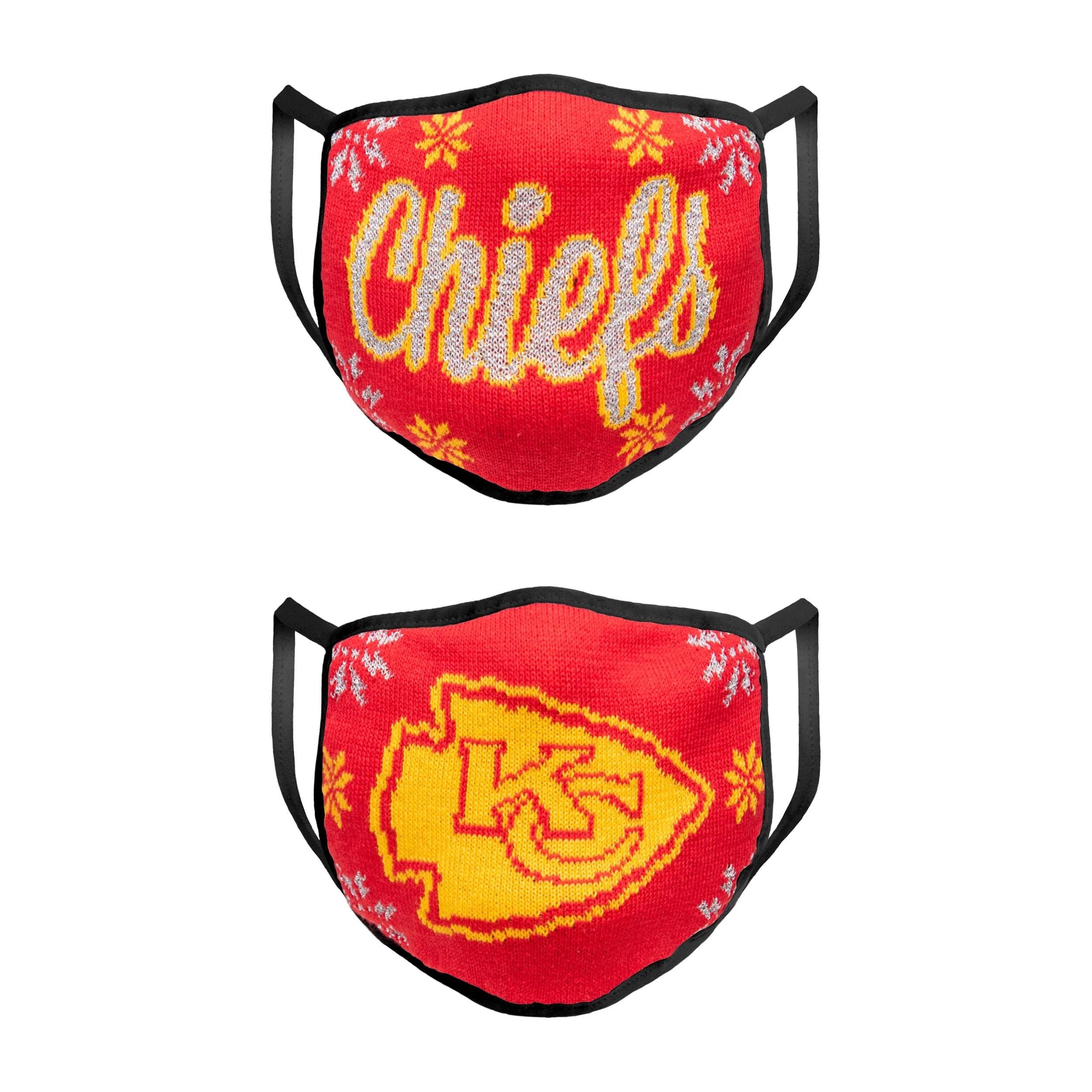 Kansas City Chiefs NFL Womens Knit 2 Pack Face Cover