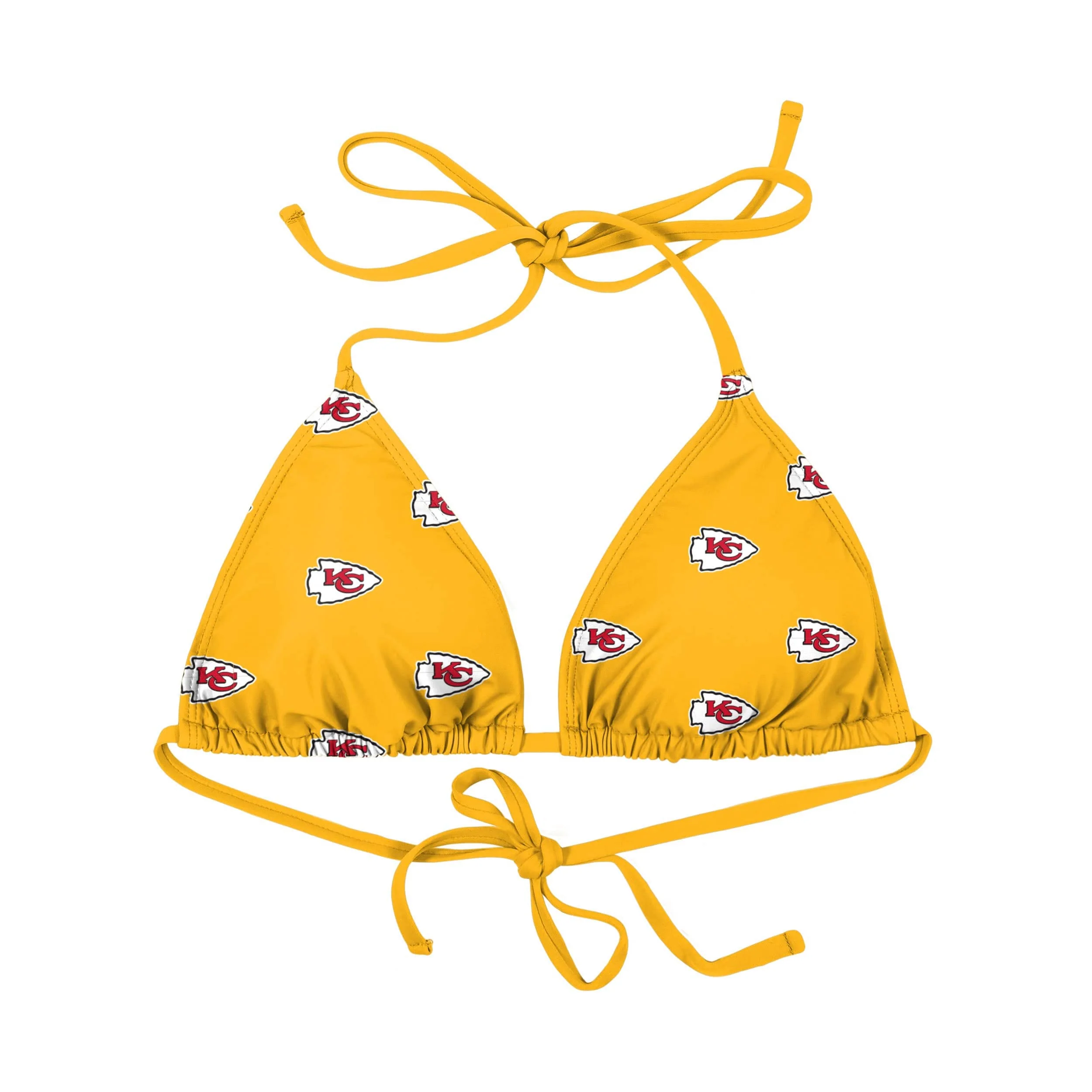 Kansas City Chiefs NFL Womens Mini Print Bikini Top - Image 2