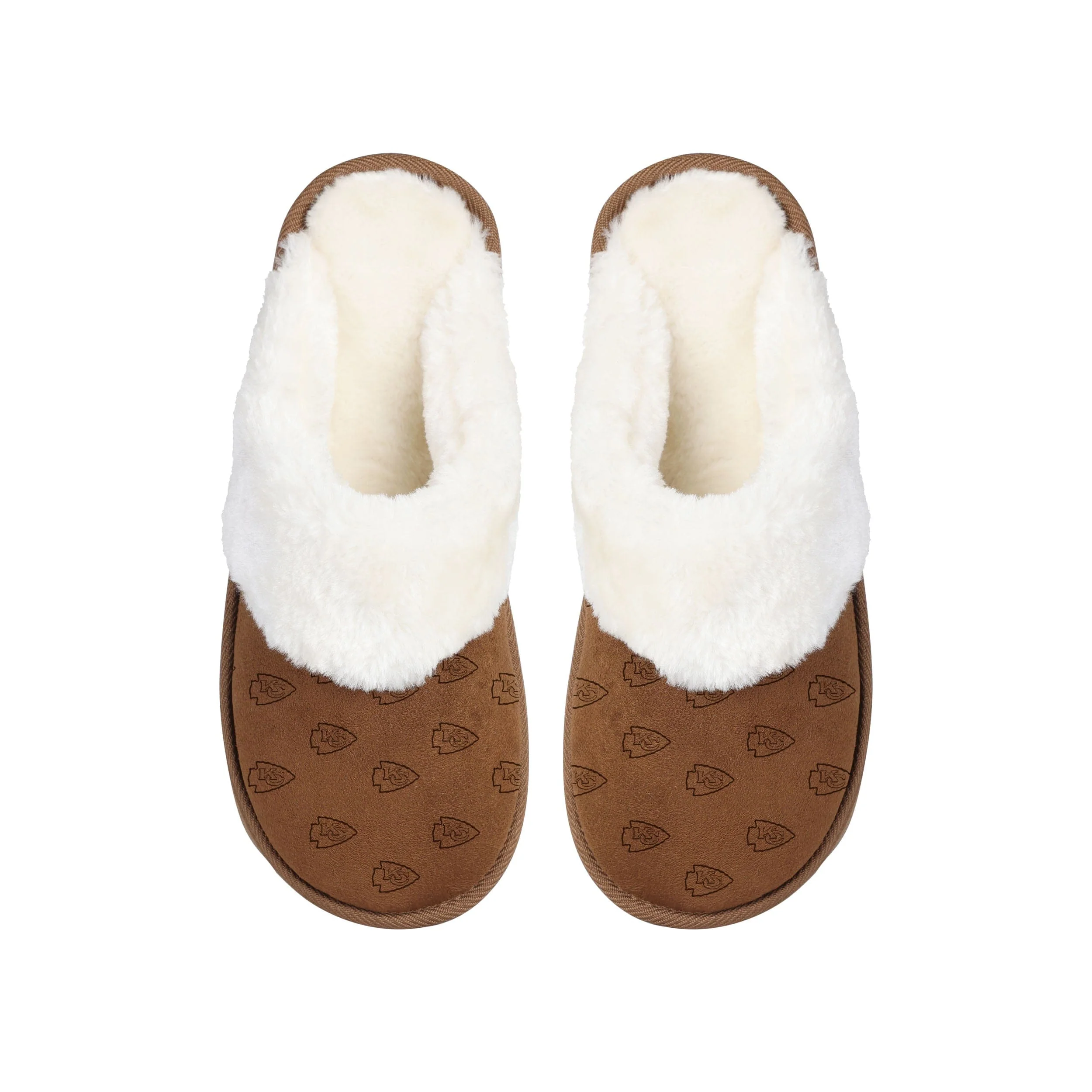 Kansas City Chiefs NFL Womens Repeat Logo Moccasin Slippers - Image 3