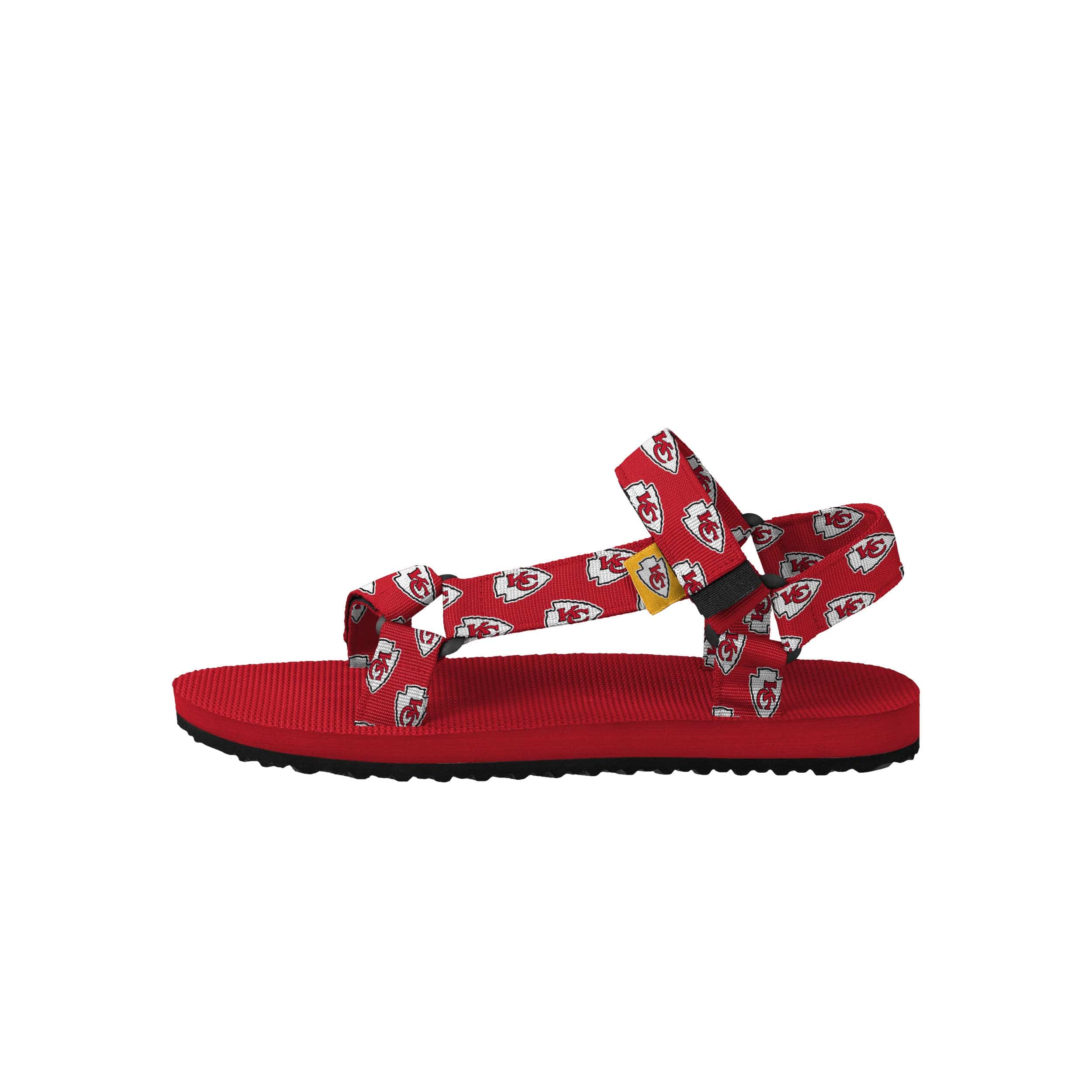 Kansas City Chiefs NFL Womens Repeat Logo Strap Sandal - Image 4