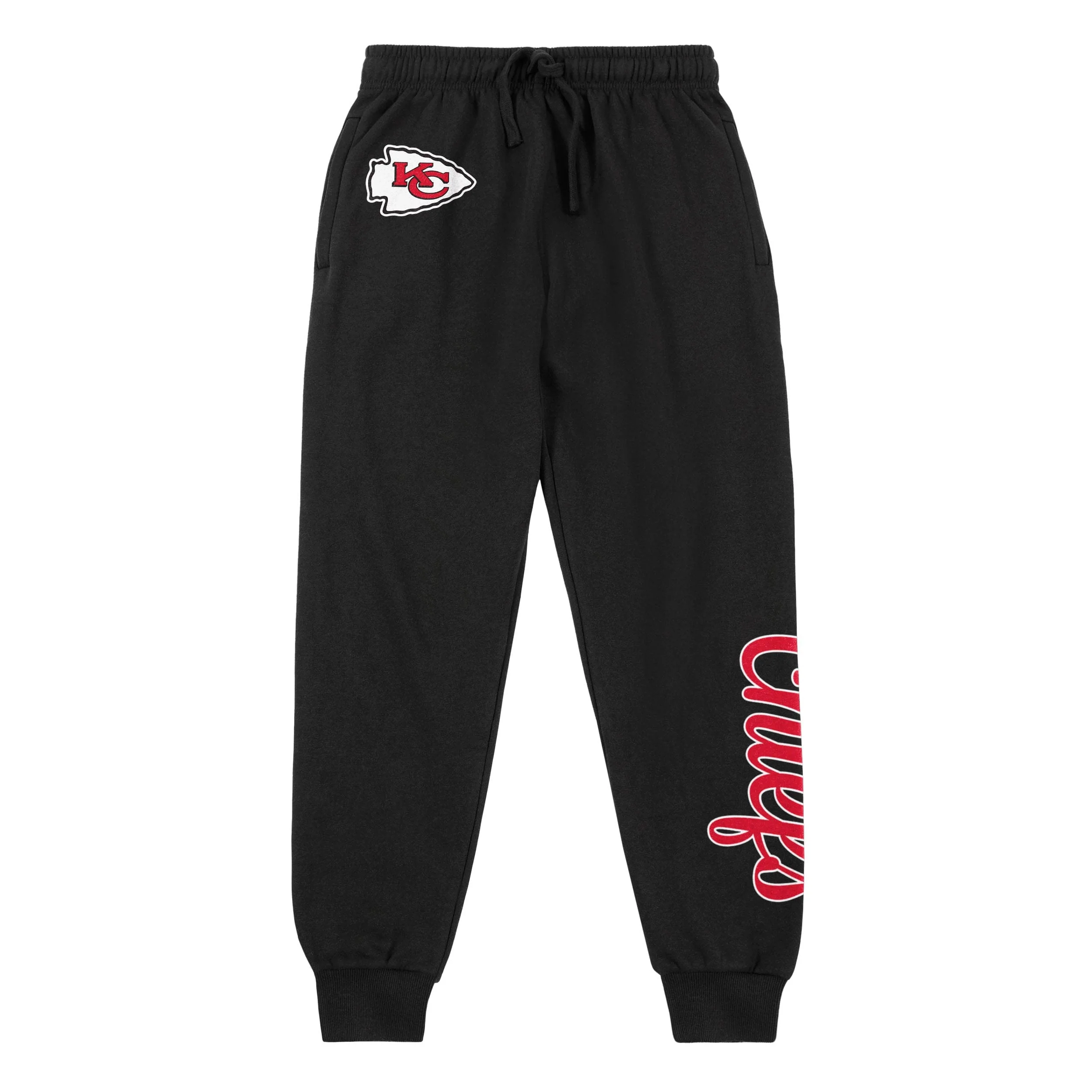 Kansas City Chiefs NFL Womens Script Wordmark Black Joggers - Image 5