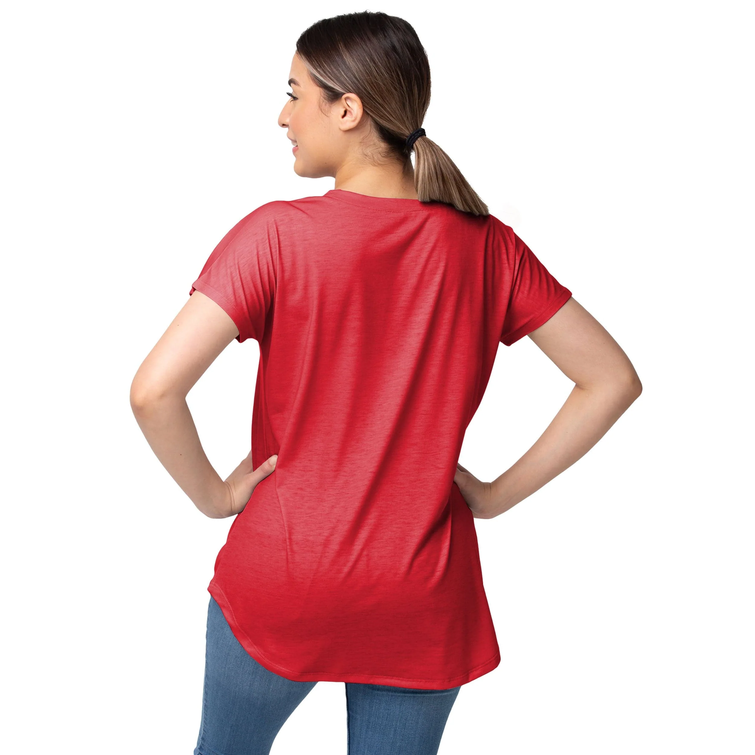 Kansas City Chiefs NFL Womens Script Wordmark Tunic Top - Image 2