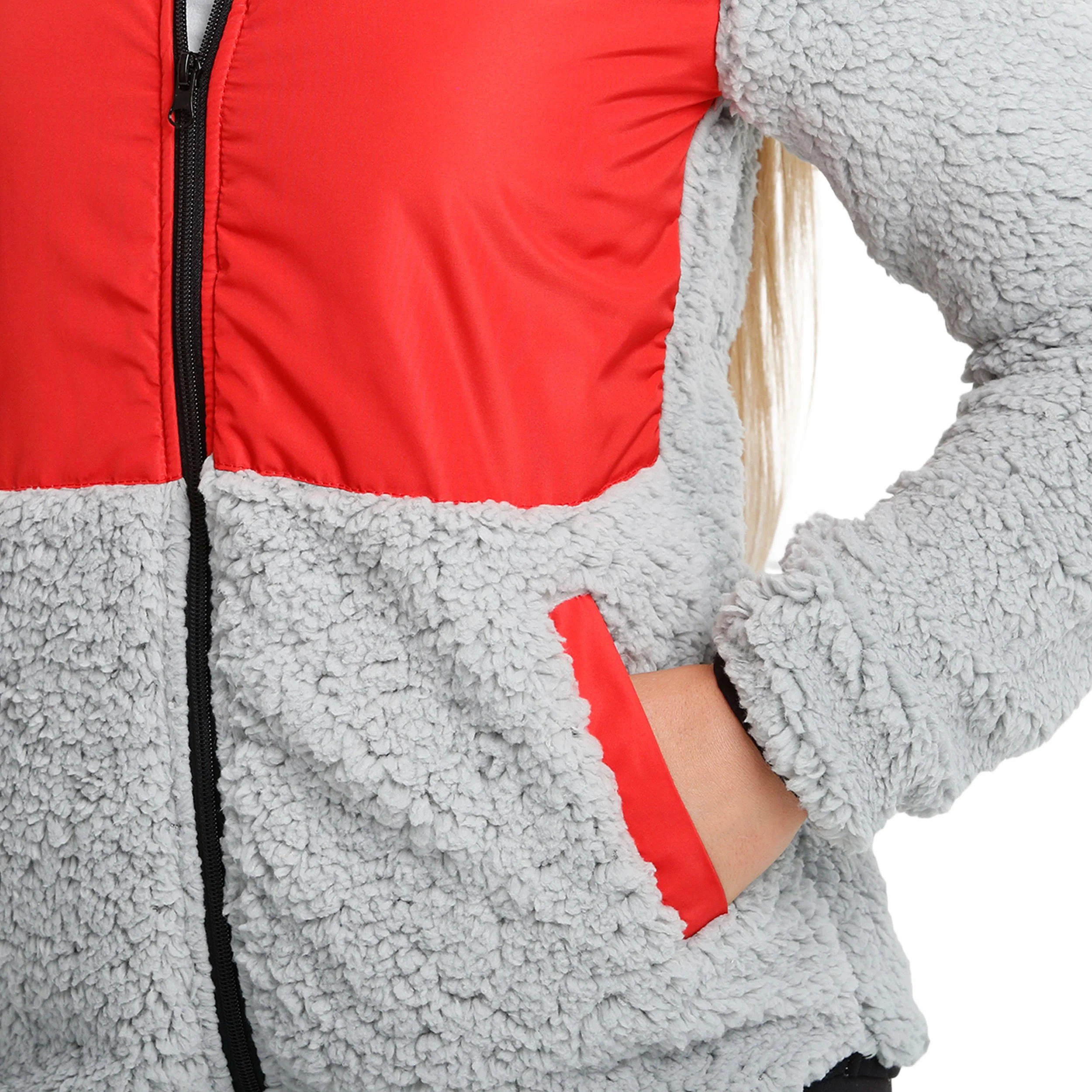 Kansas City Chiefs NFL Womens Sherpa Soft Zip Up Jacket - Image 4