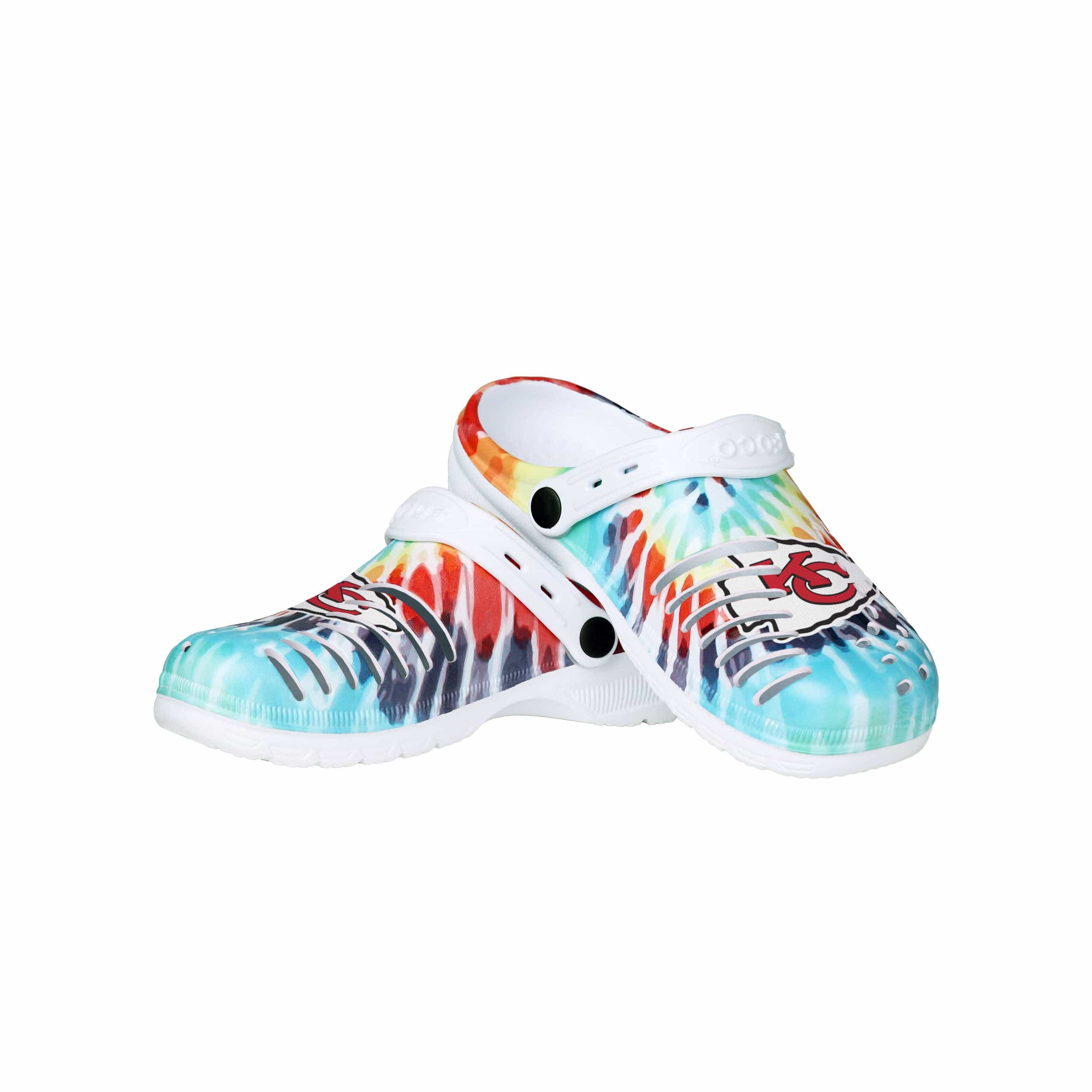 Kansas City Chiefs NFL Womens Tie-Dye Clog With Strap