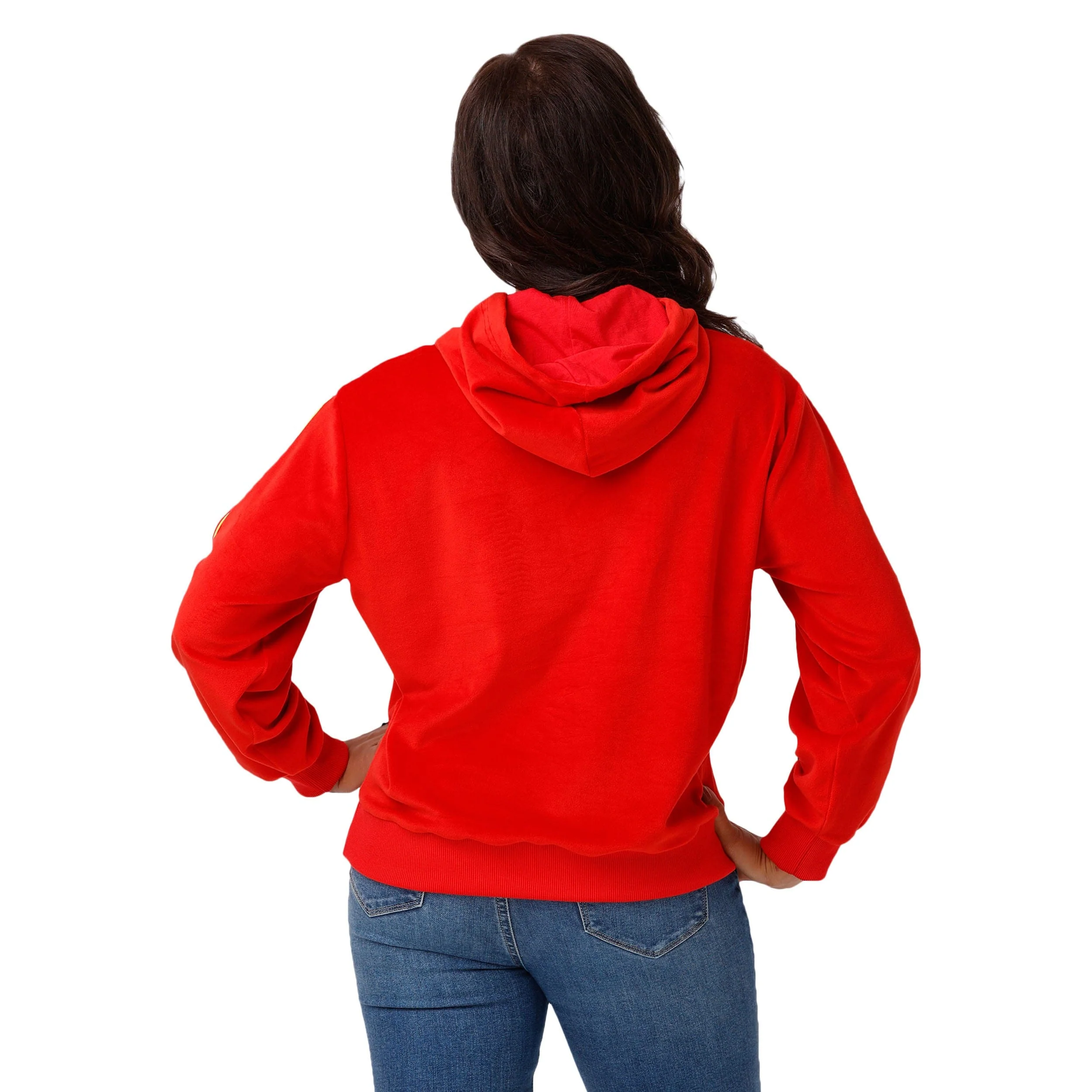 Kansas City Chiefs NFL Womens Velour Hooded Sweatshirt - Image 2