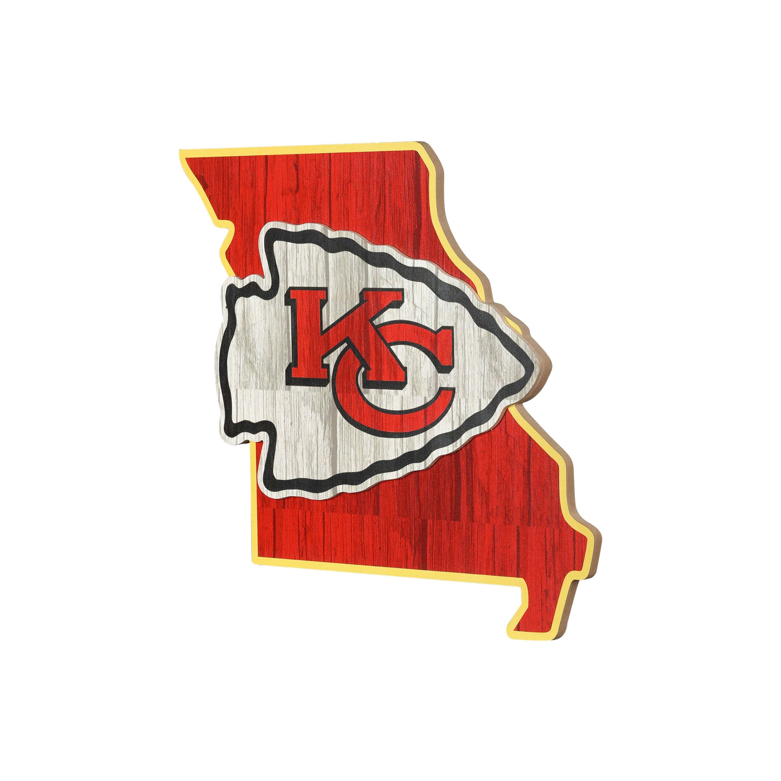 Kansas City Chiefs NFL Wood State Sign - Image 2
