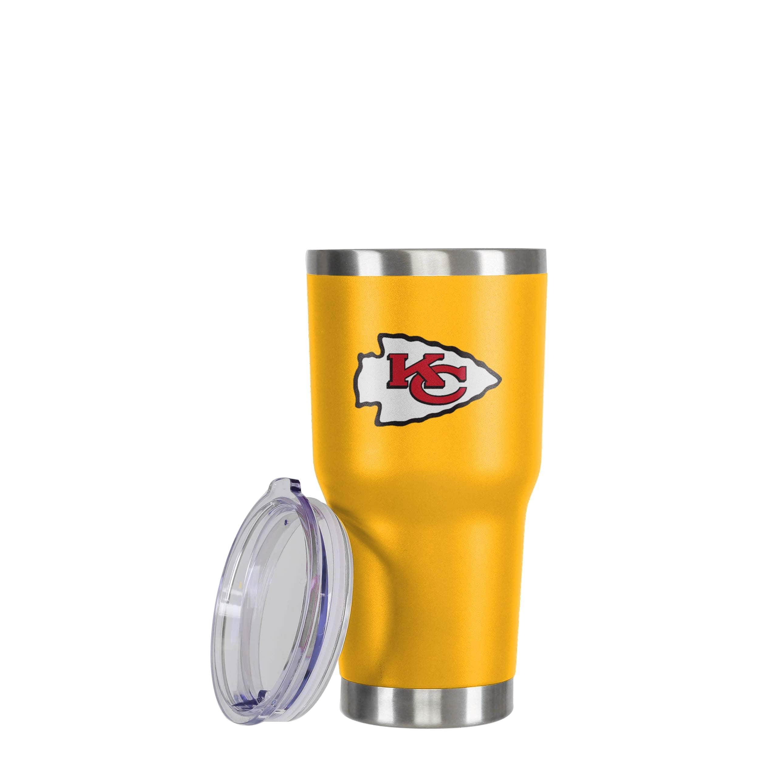 Kansas City Chiefs NFL Yellow Team Logo 30 oz Tumbler - Image 3