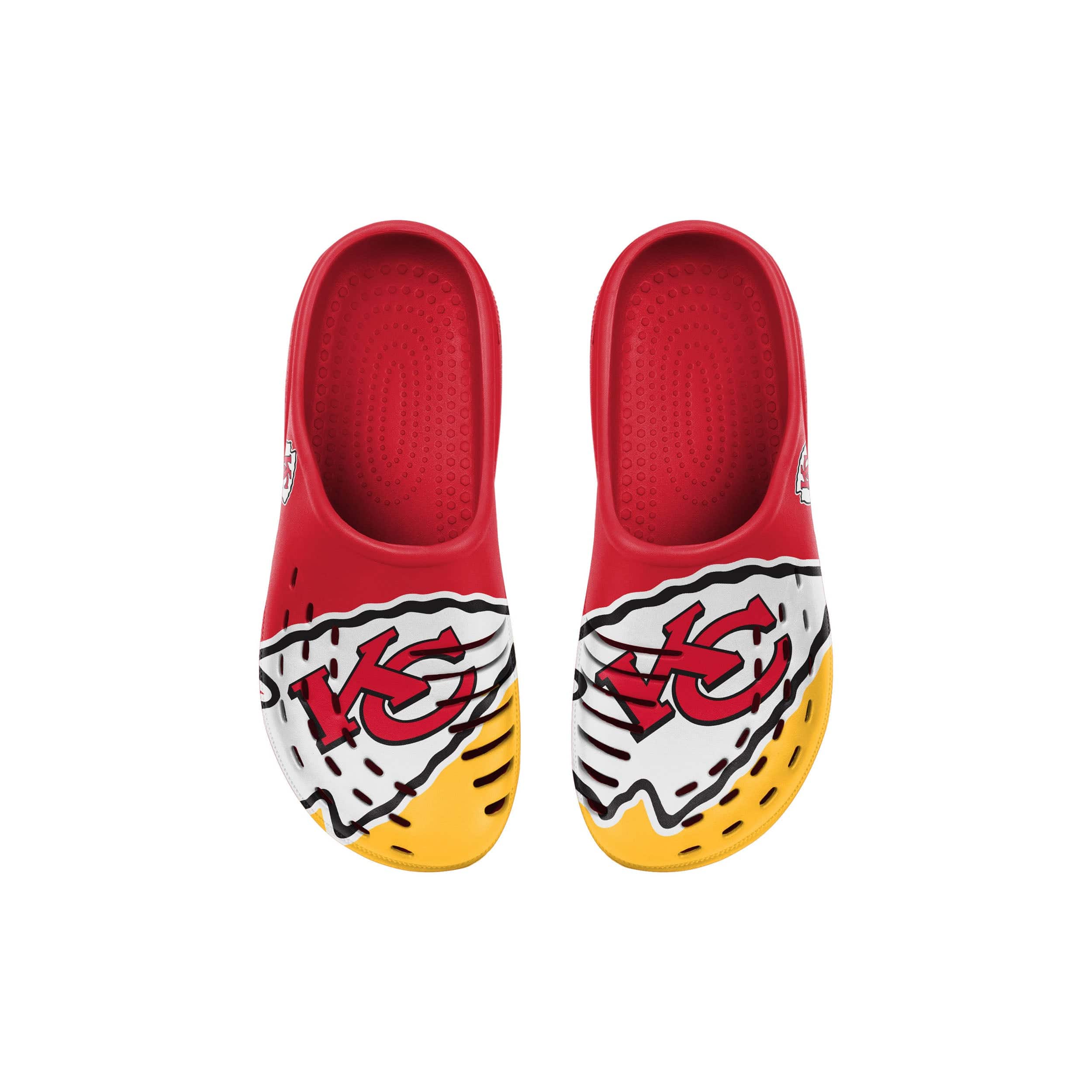 Kansas City Chiefs NFL Youth Colorblock Big Logo Clog - Image 2