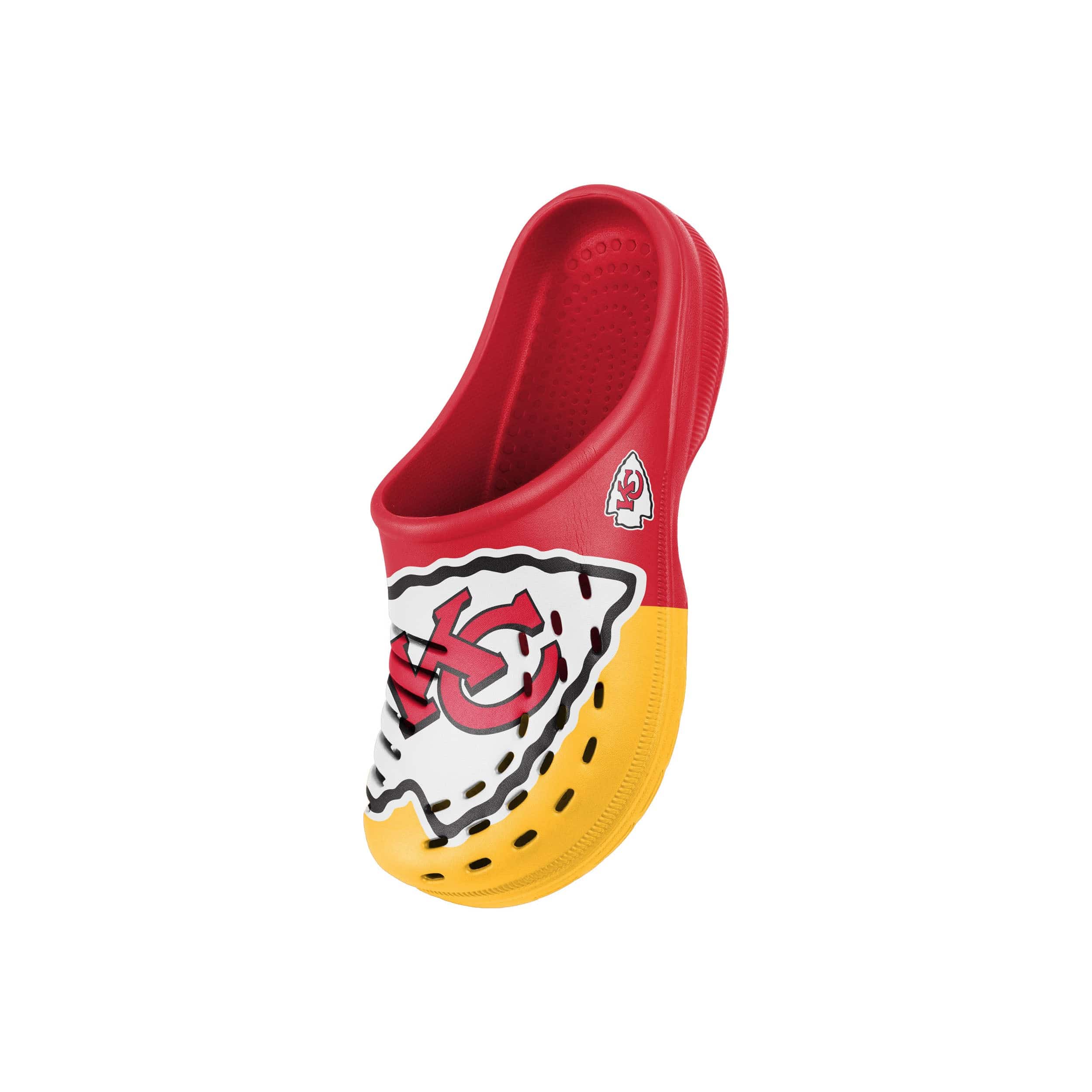 Kansas City Chiefs NFL Youth Colorblock Big Logo Clog - Image 3