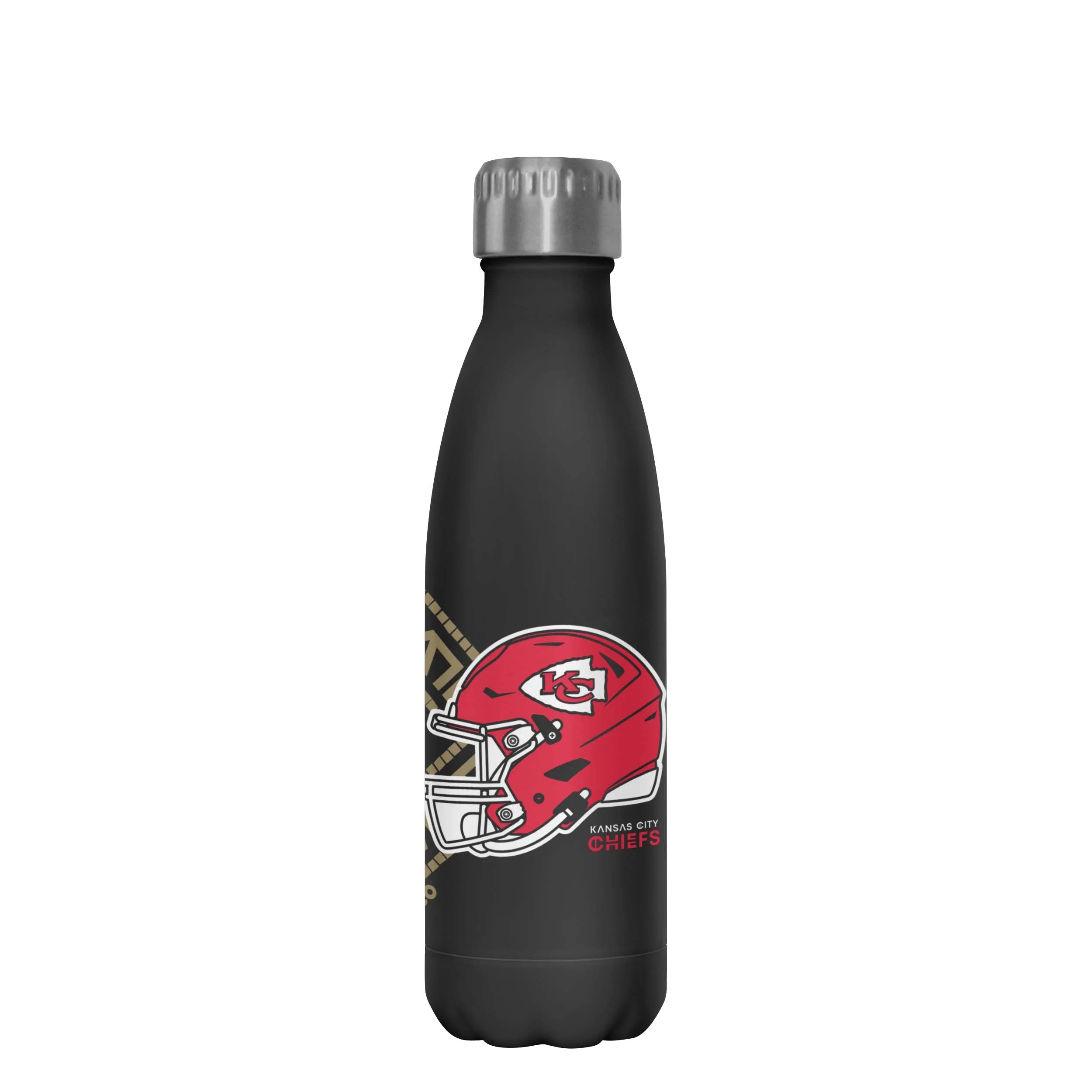 Kansas City Chiefs vs San Francisco 49ers NFL Super Bowl LVIII Black 17 oz Stainless Steel Bottle - Image 2