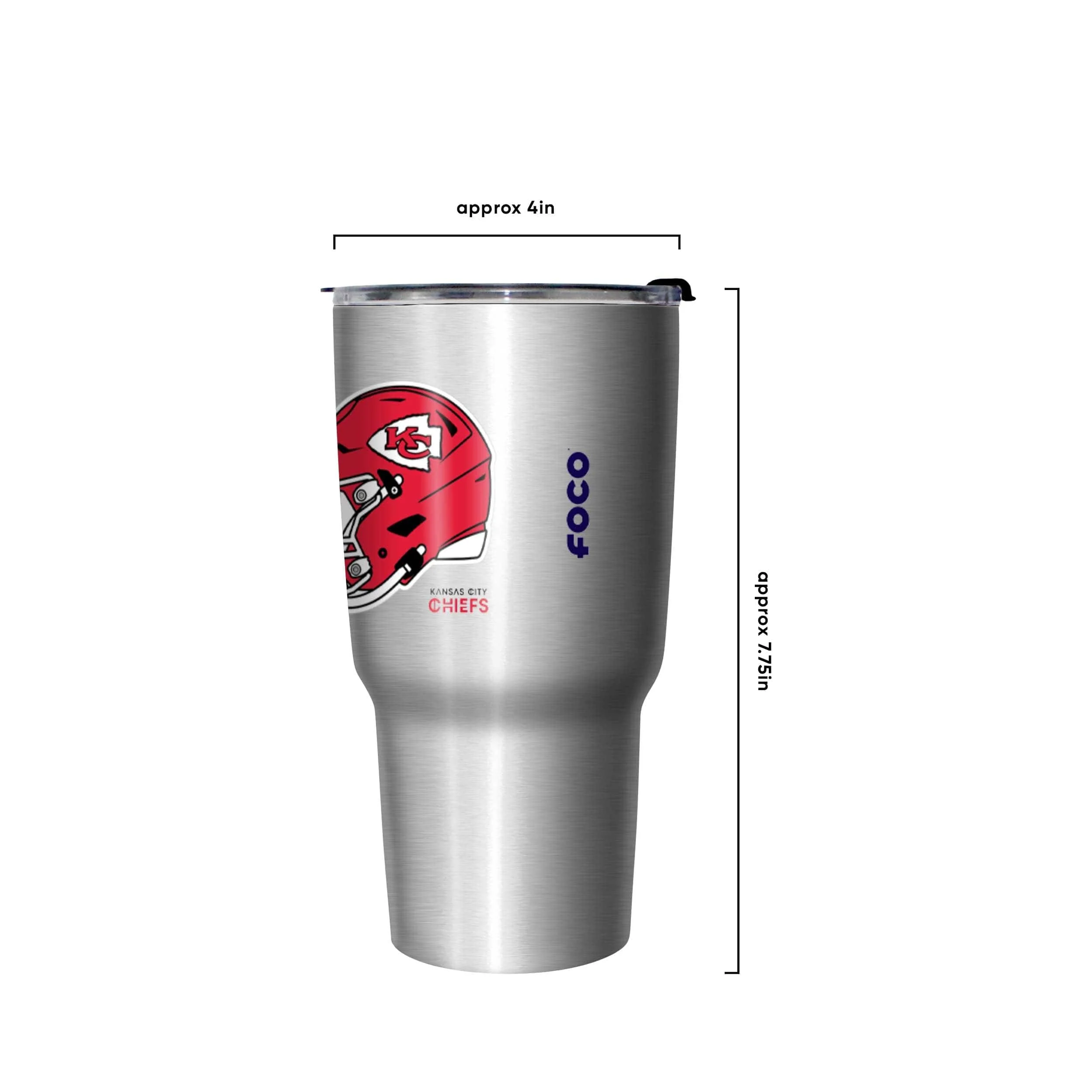 Kansas City Chiefs vs San Francisco 49ers NFL Super Bowl LVIII Silver 27 oz Stainless Steel Tumbler - Image 4