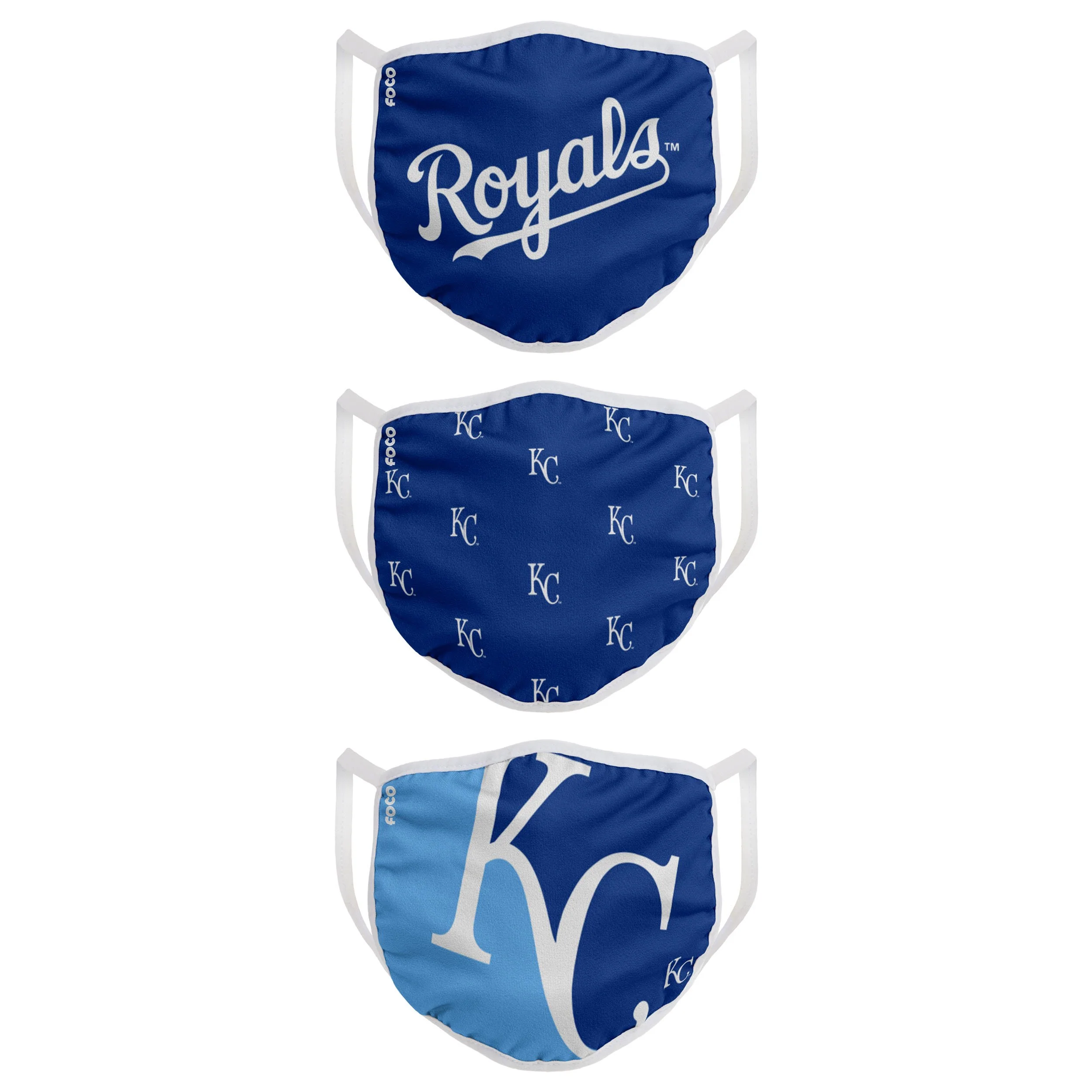 Kansas City Royals MLB 3 Pack Face Cover - Image 2