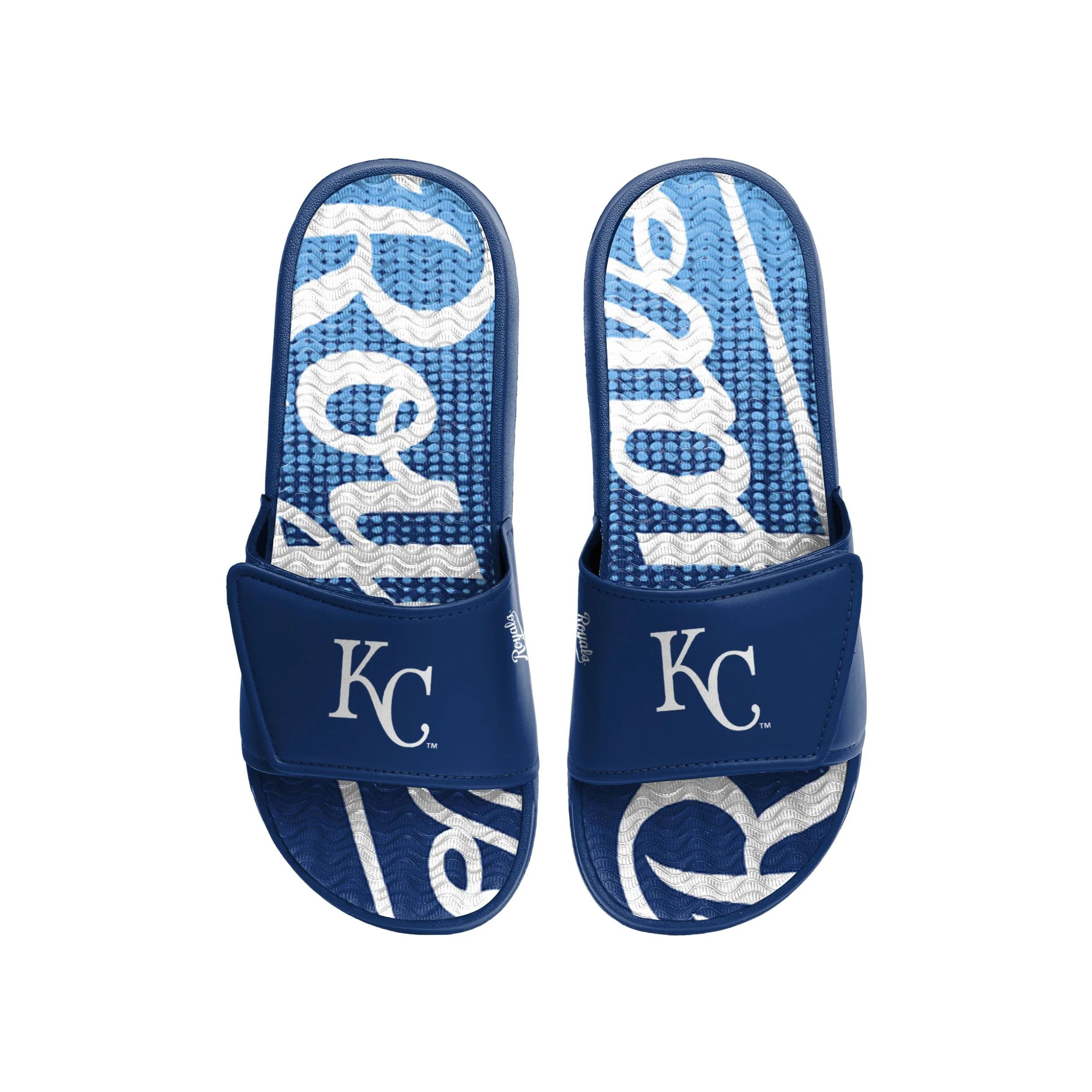 Kansas City Royals MLB Mens Gradient Wordmark Gel Slide - Image 2