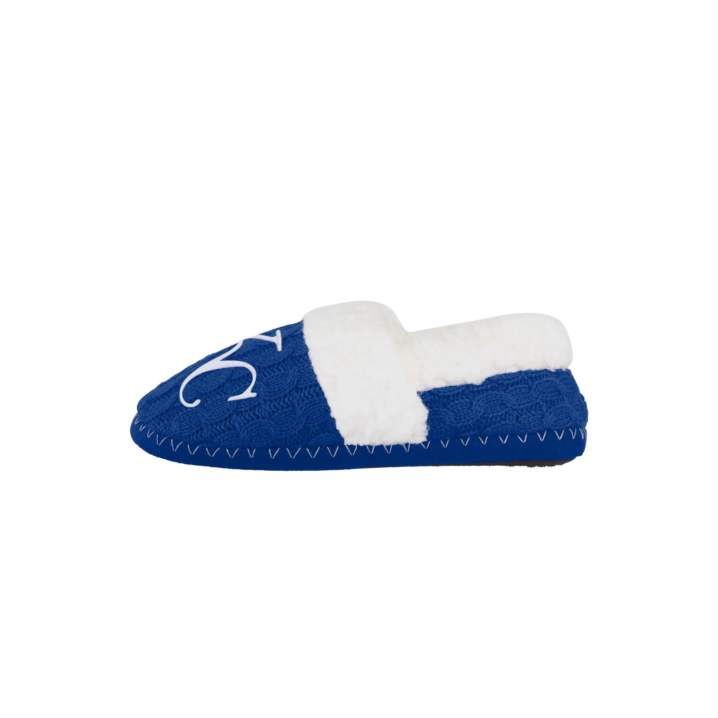 Kansas City Royals MLB Womens Team Color Fur Moccasin Slippers - Image 2