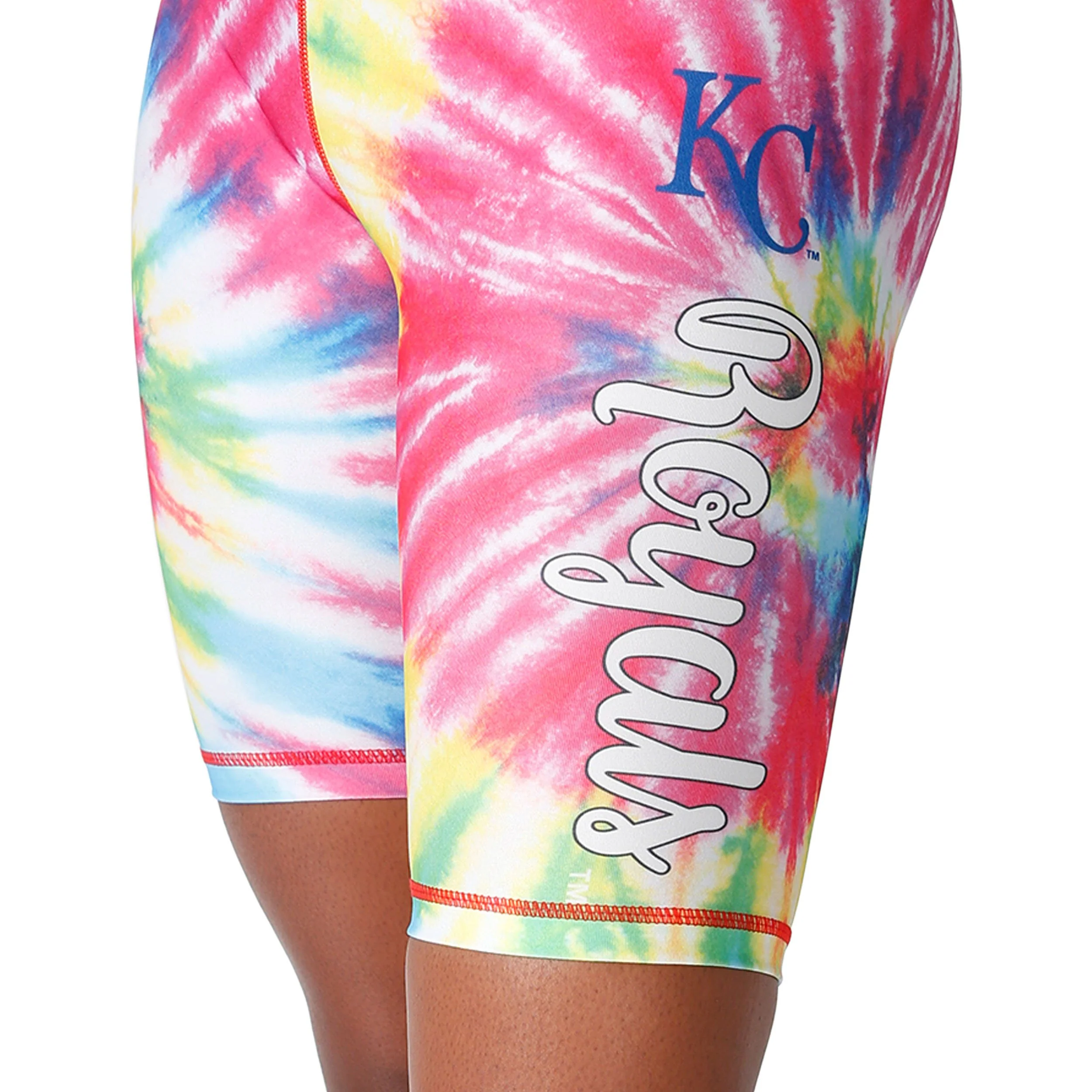 Kansas City Royals MLB Womens Tie-Dye Bike Shorts - Image 3