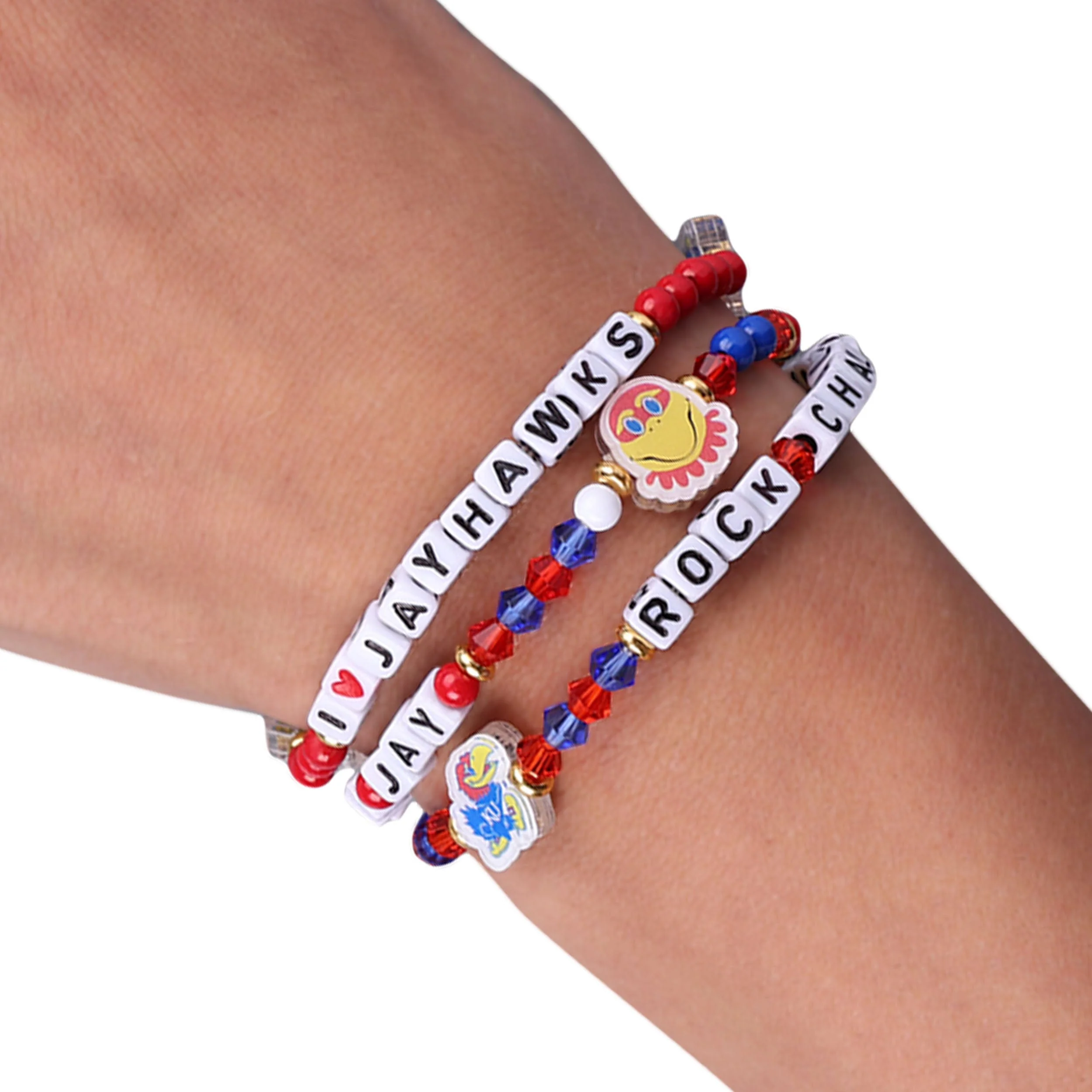 Kansas Jayhawks NCAA 3 Pack Friendship Bracelet - Image 4