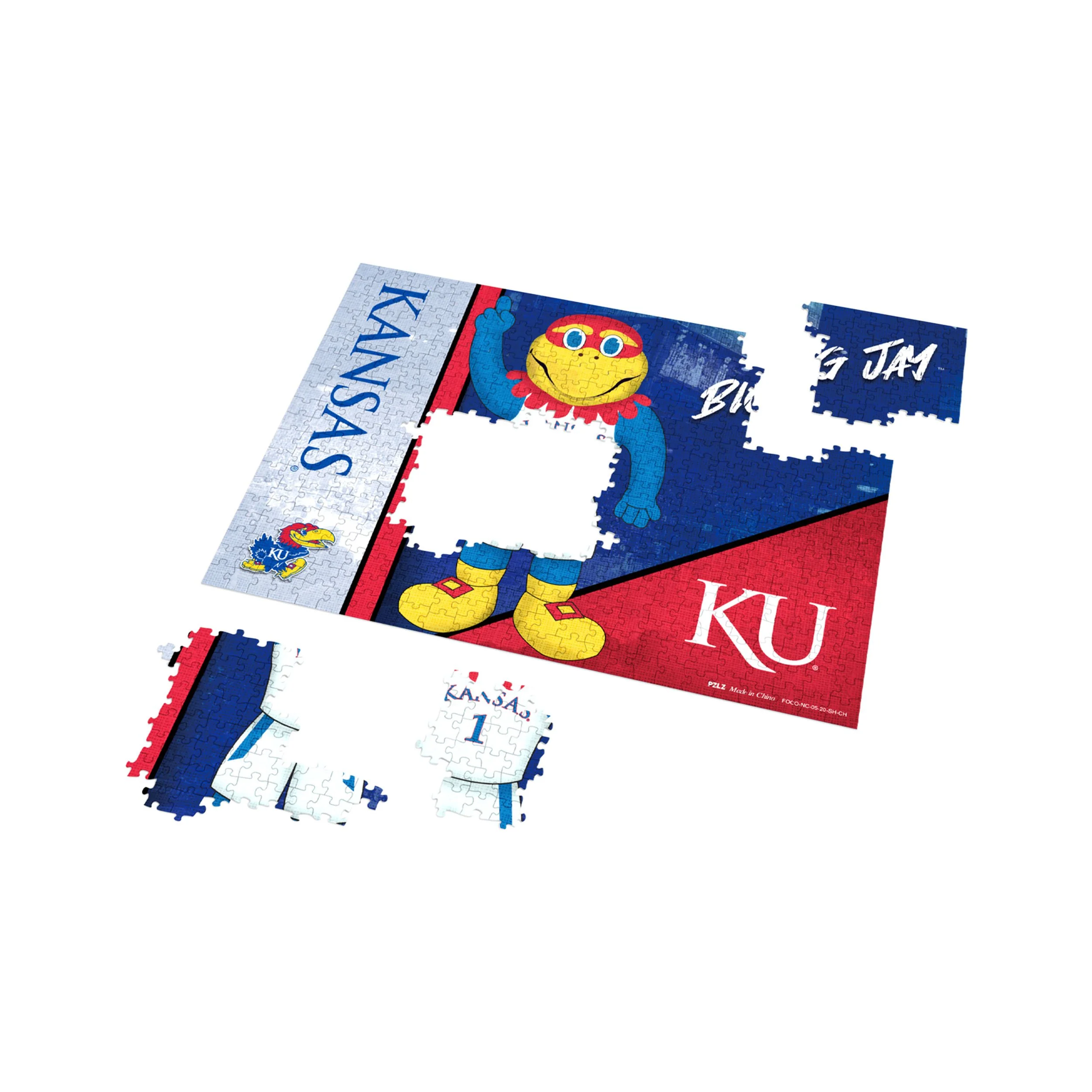 Kansas Jayhawks NCAA 500 Piece Jigsaw Puzzle PZLZ Mascot - Big Jay - Image 3