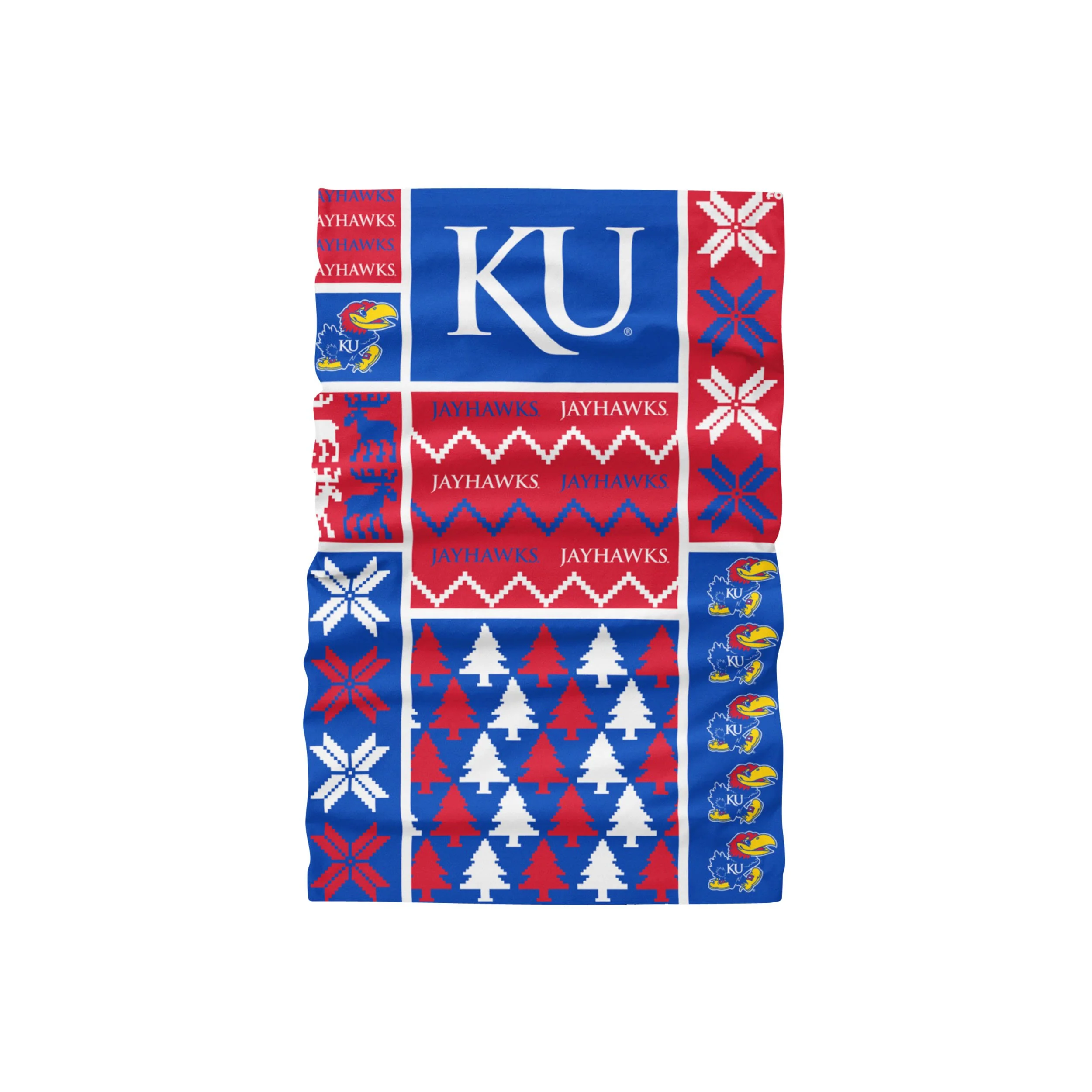 Kansas Jayhawks NCAA Busy Block Gaiter Scarf - Image 2