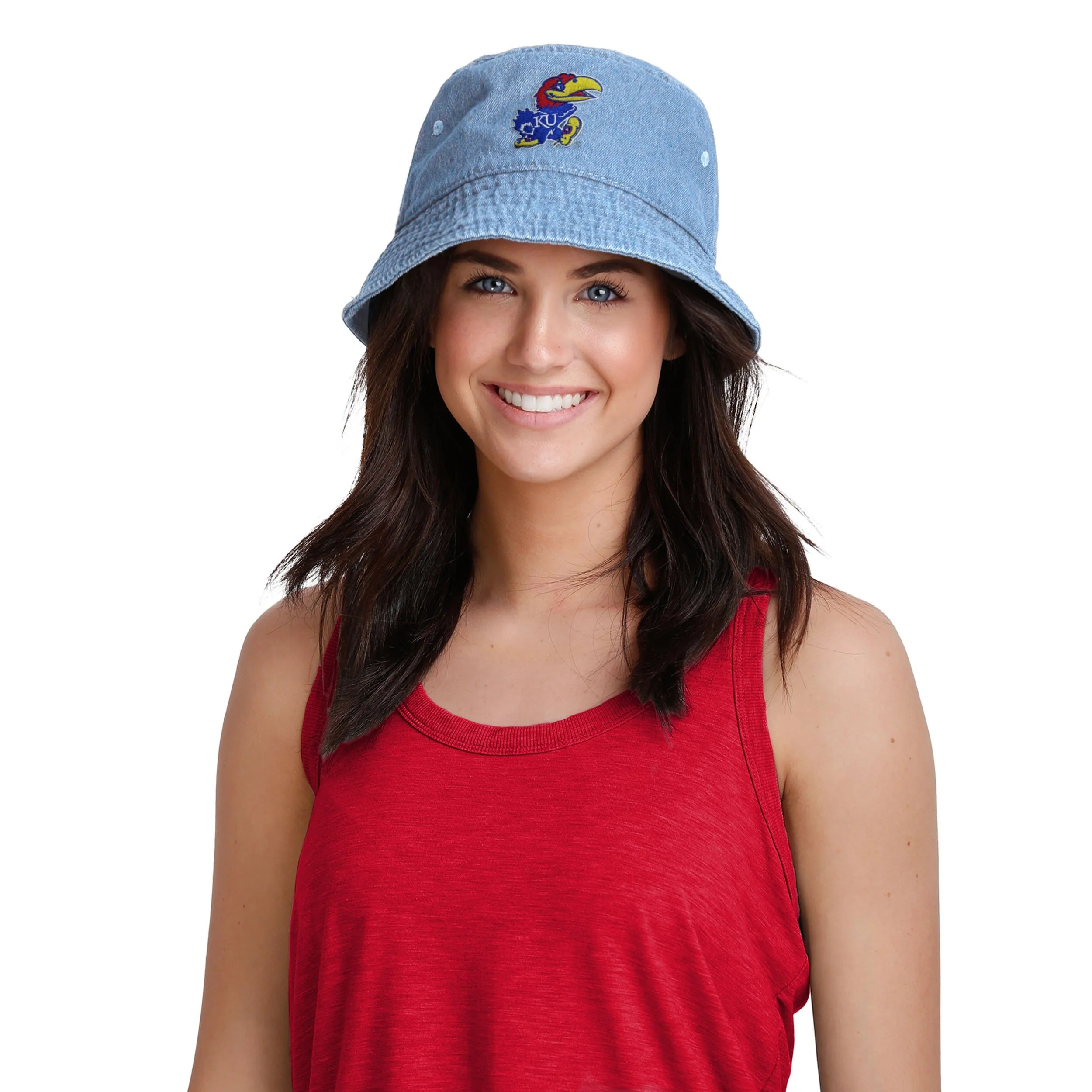 Kansas Jayhawks NCAA Denim Bucket Hat - Image 2