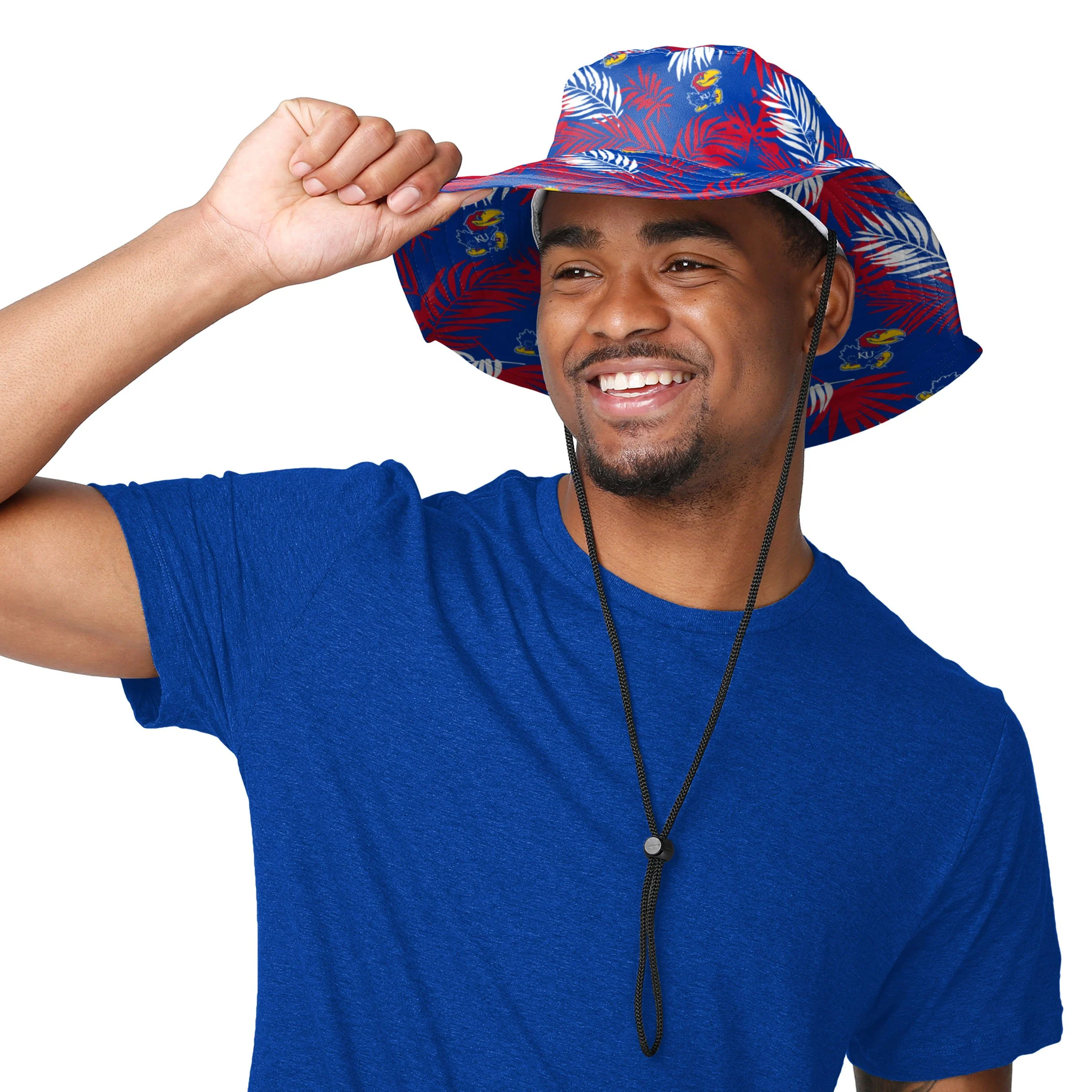 Kansas Jayhawks NCAA Floral Boonie Hat - Image 2