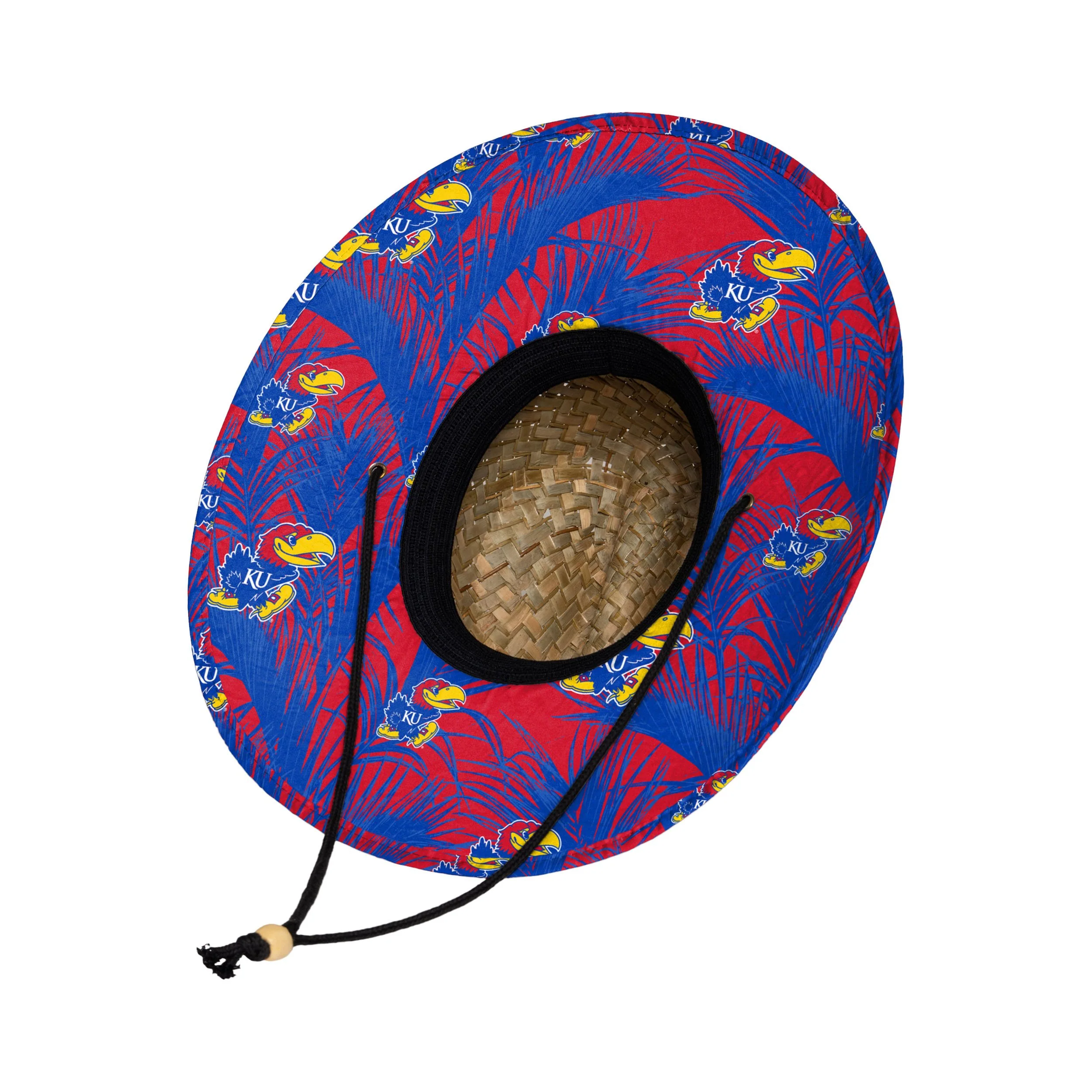 Kansas Jayhawks NCAA Floral Straw Hat - Image 2