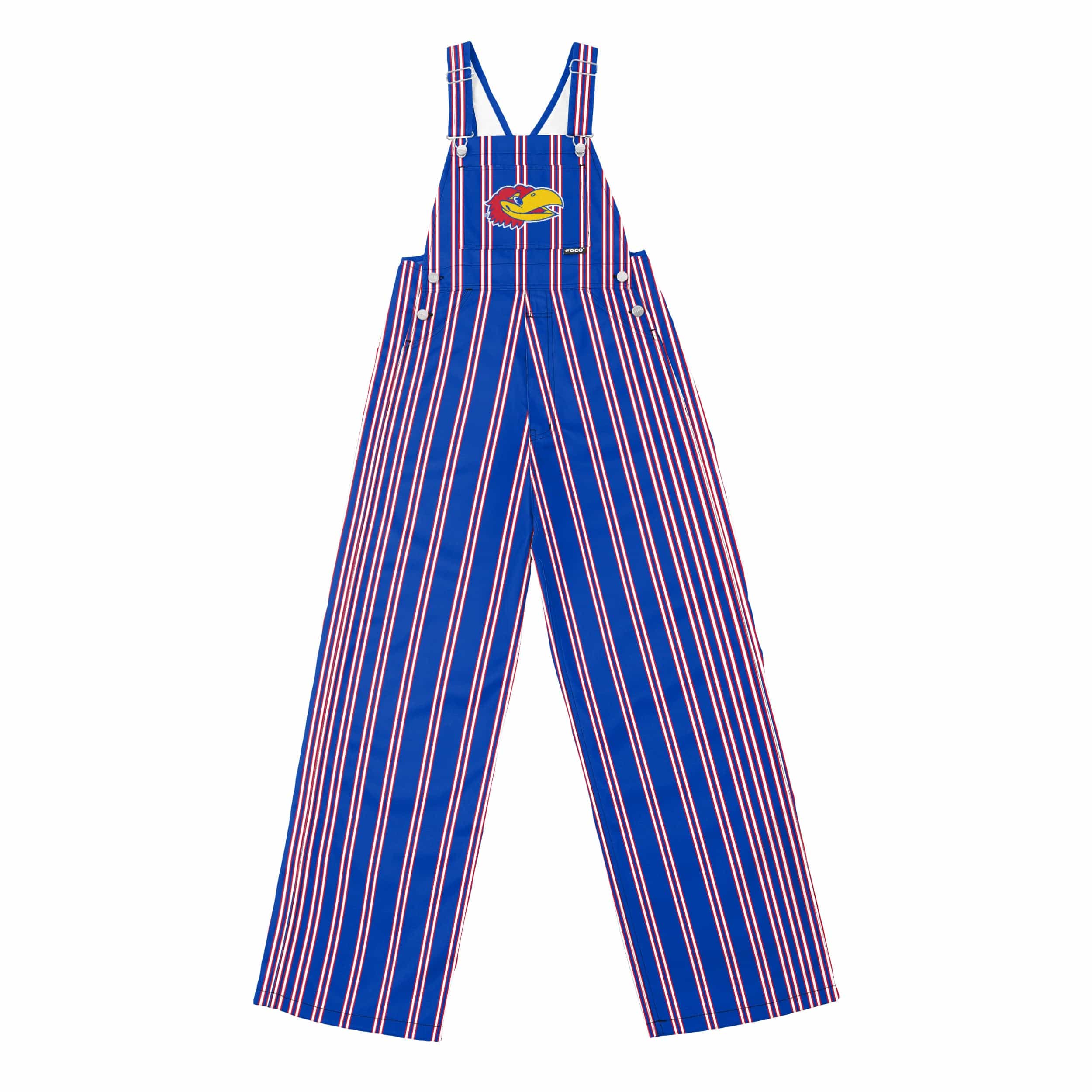 Kansas Jayhawks NCAA Mens Sideline Spirit Bib Overalls - Image 7