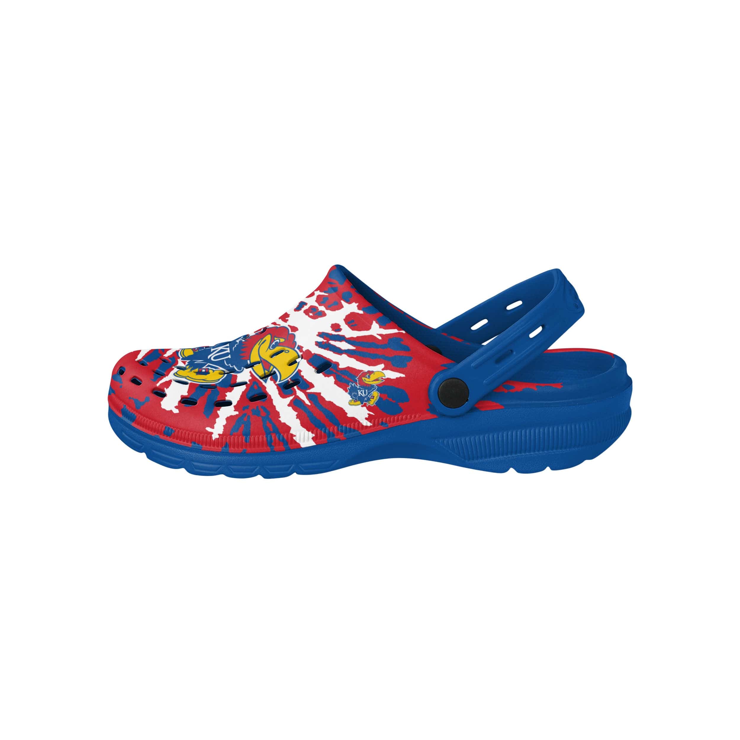 Kansas Jayhawks NCAA Mens Tie-Dye Clog With Strap - Image 2