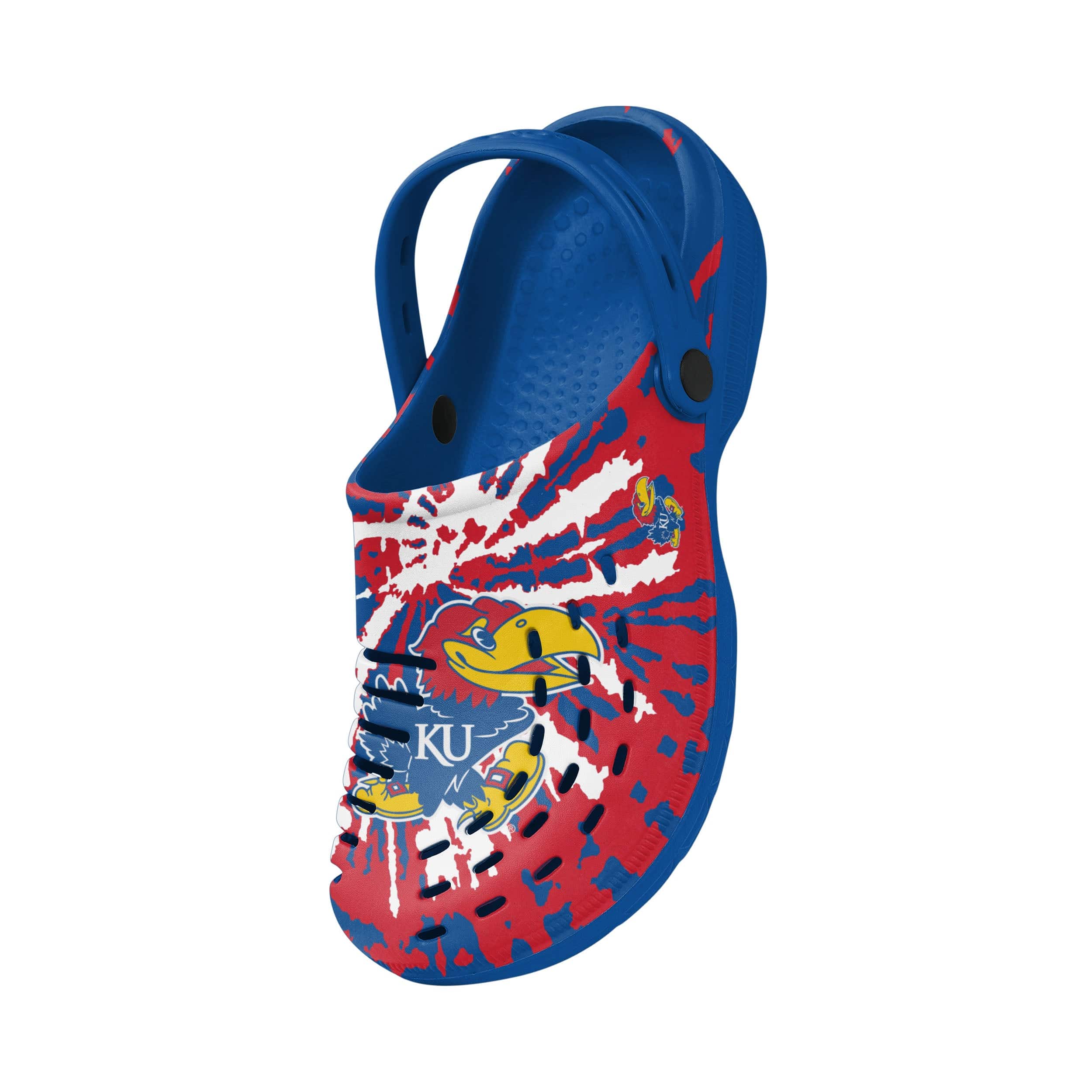 Kansas Jayhawks NCAA Mens Tie-Dye Clog With Strap - Image 3