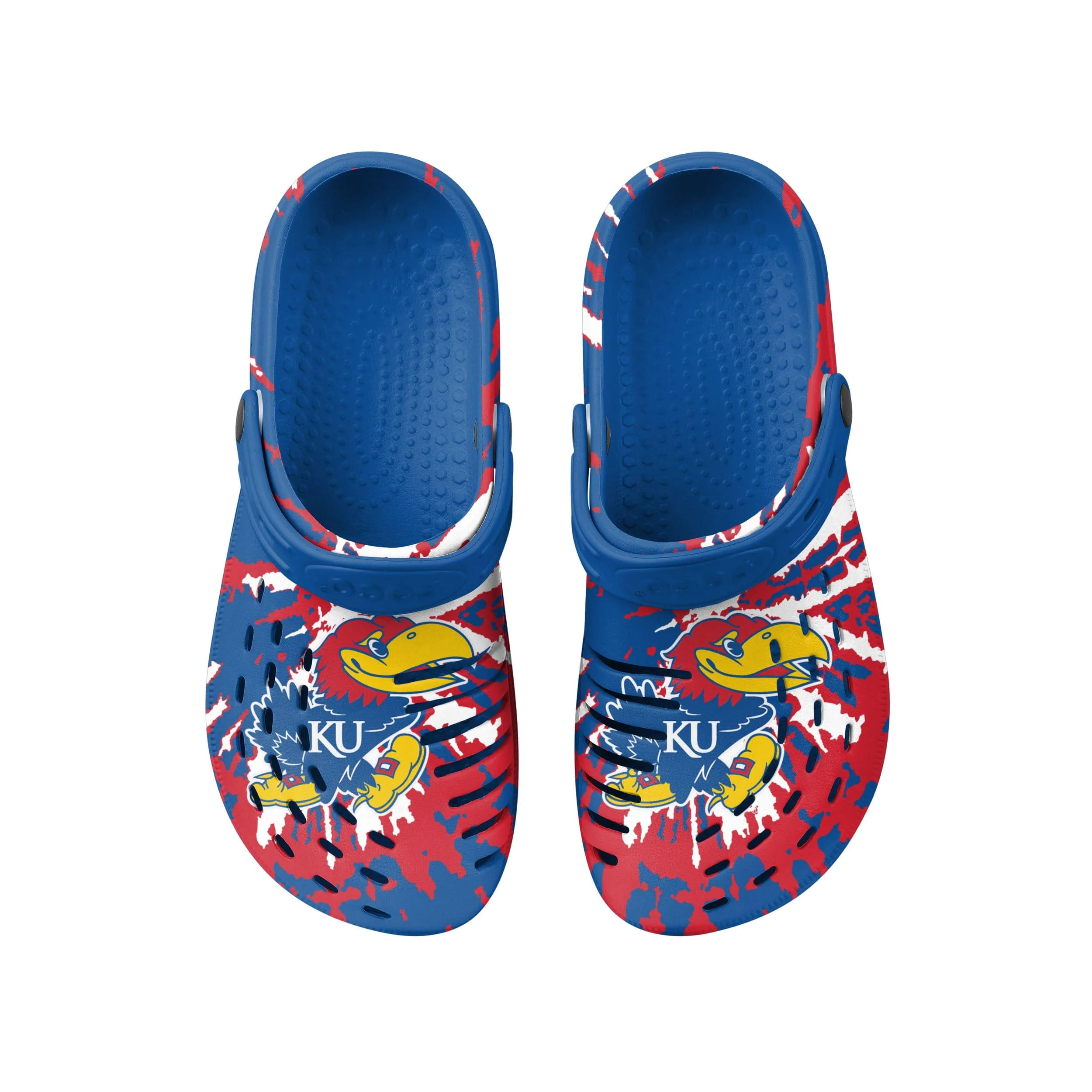 Kansas Jayhawks NCAA Mens Tie-Dye Clog With Strap - Image 4