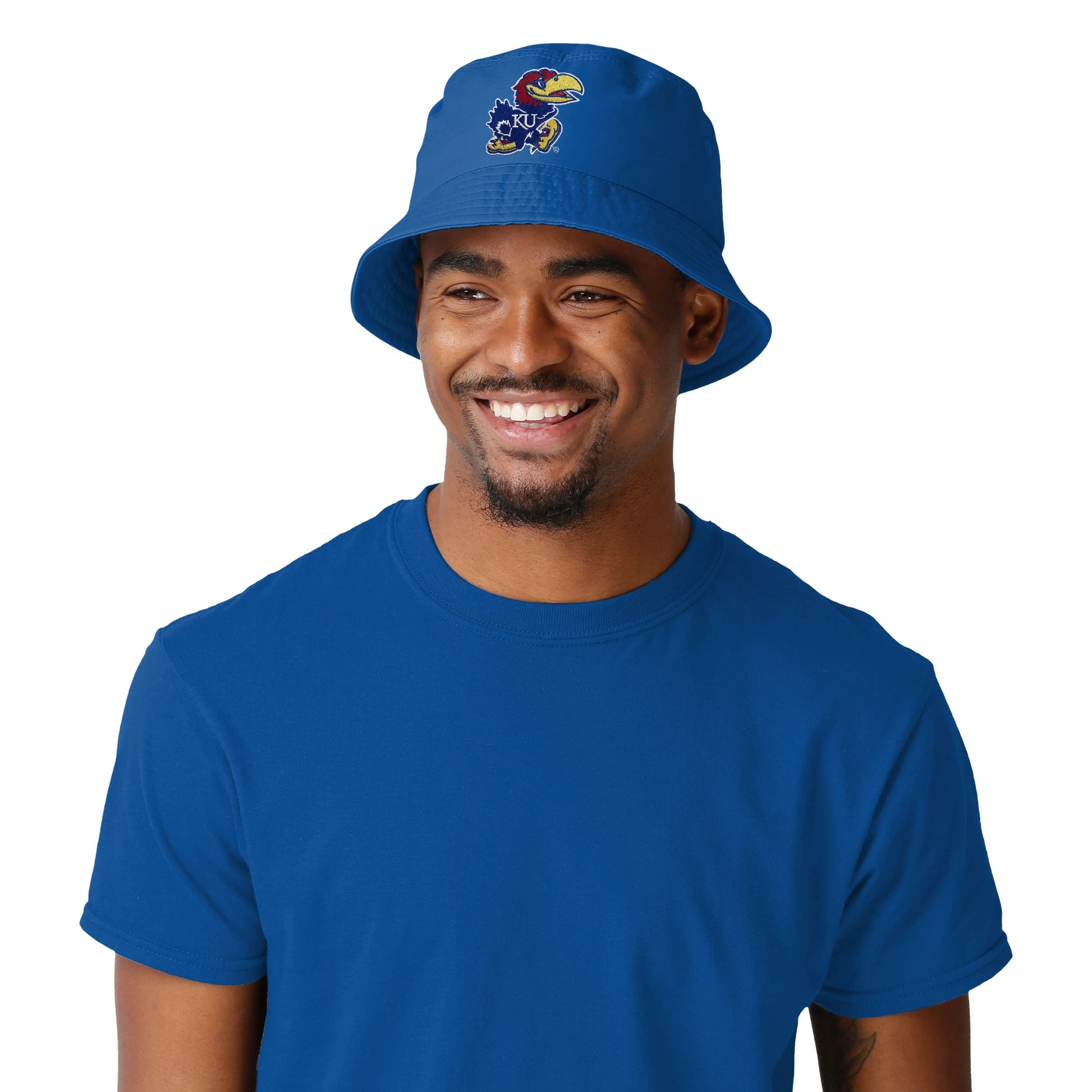 Kansas Jayhawks NCAA Solid Bucket Hat - Image 2