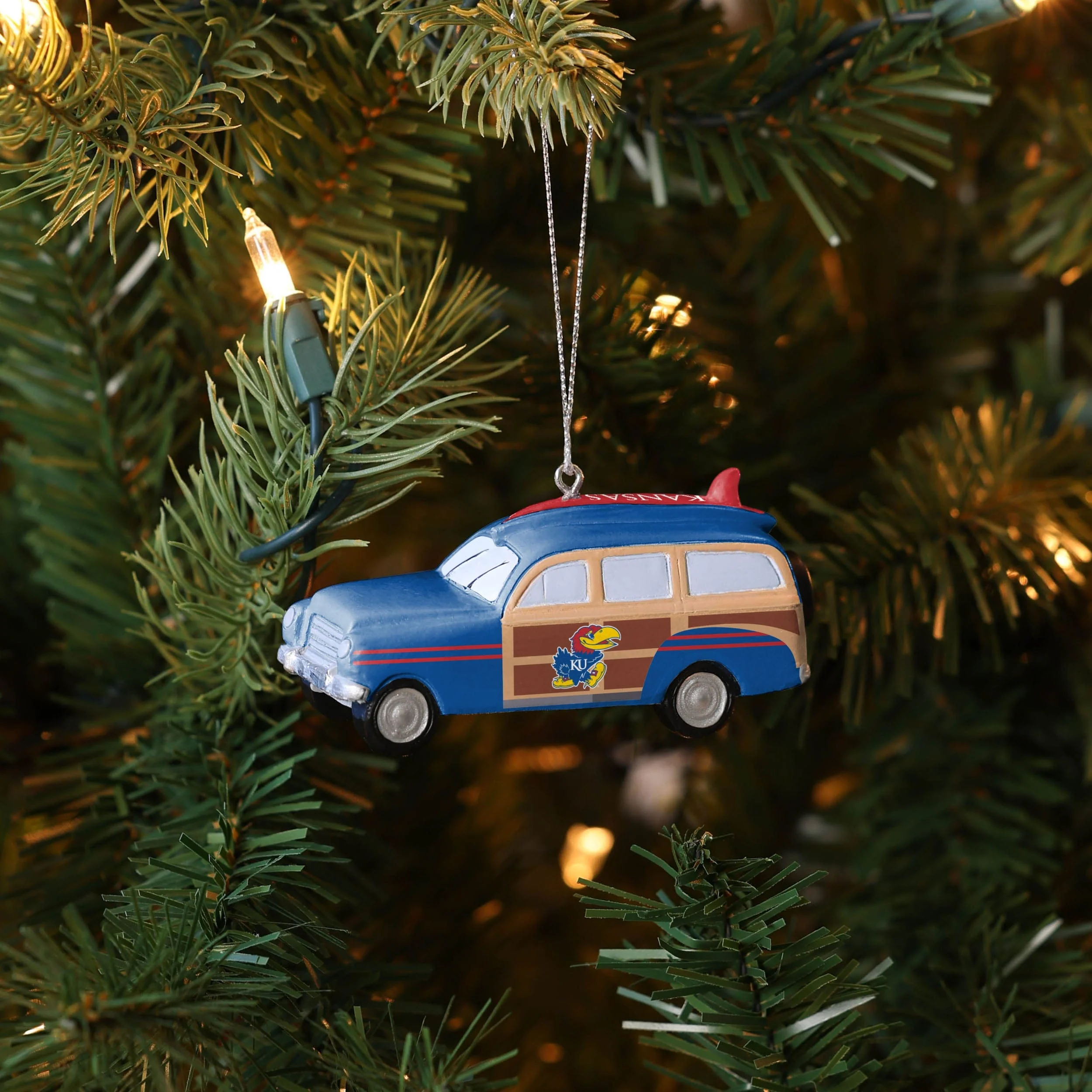 Kansas Jayhawks NCAA Station Wagon Ornament - Image 4