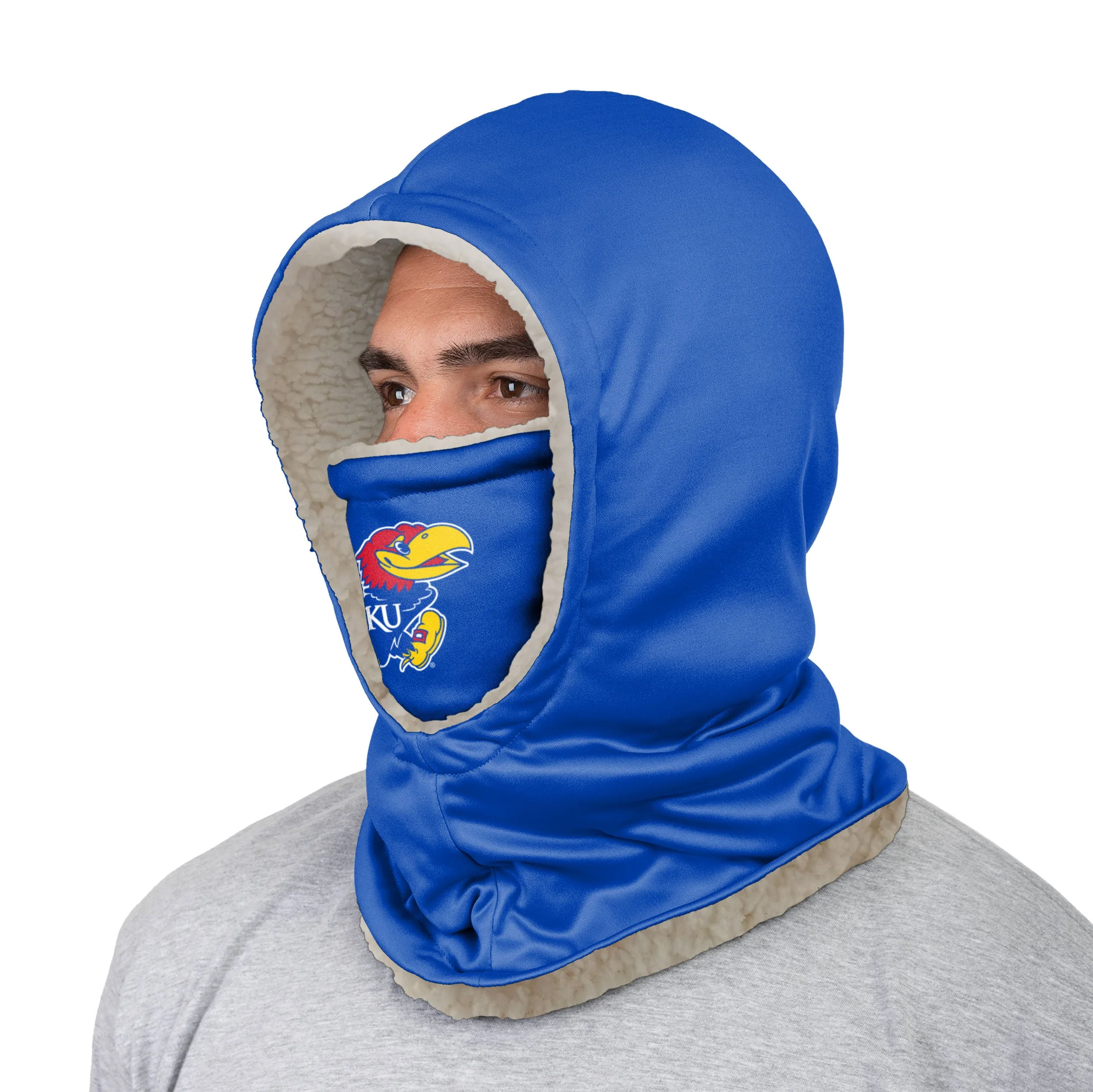 Kansas Jayhawks NCAA Team Color Hooded Gaiter - Image 2
