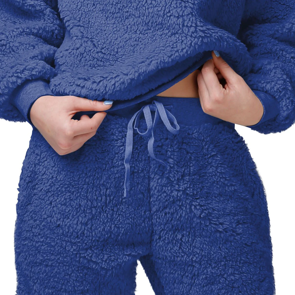 Kansas Jayhawks NCAA Womens Sherpa Lounge Set - Image 4