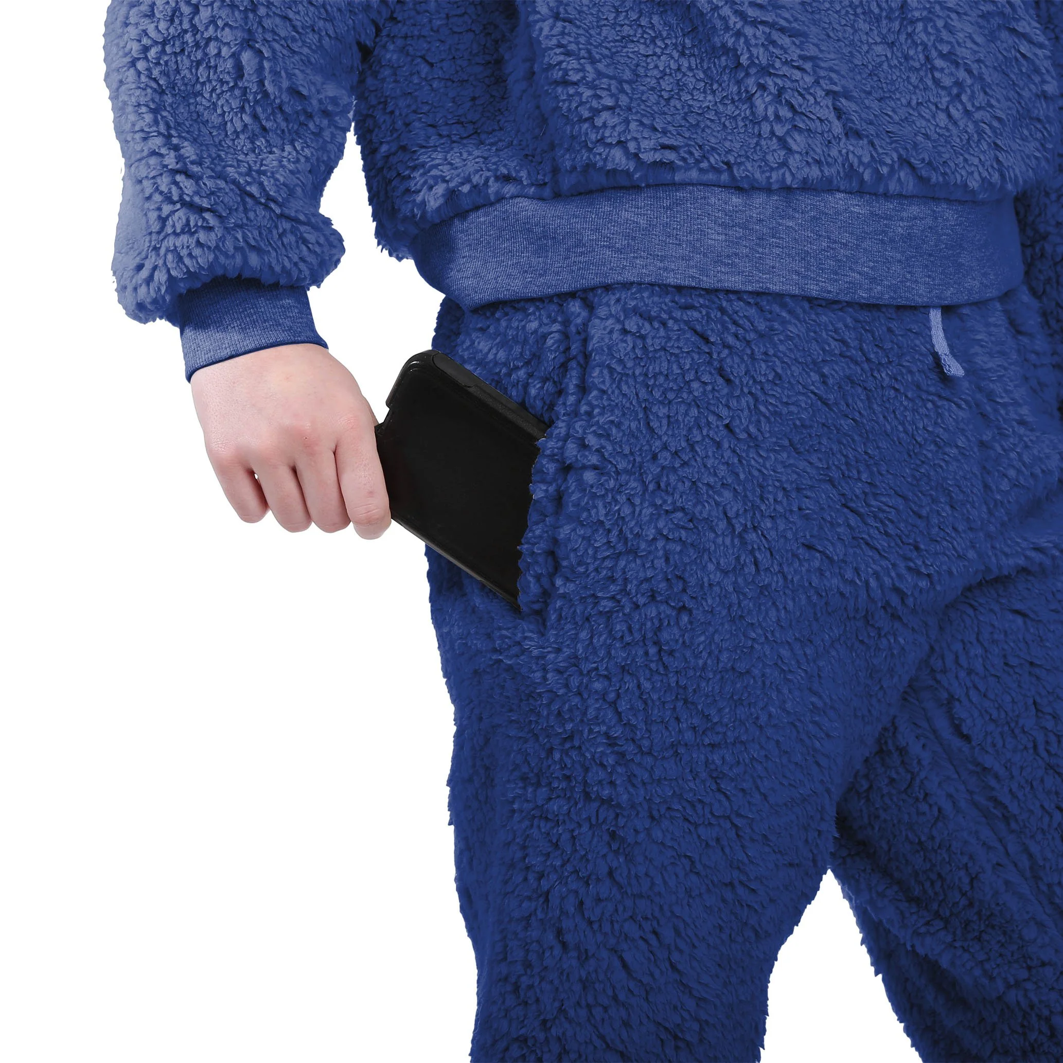 Kansas Jayhawks NCAA Womens Sherpa Lounge Set - Image 6