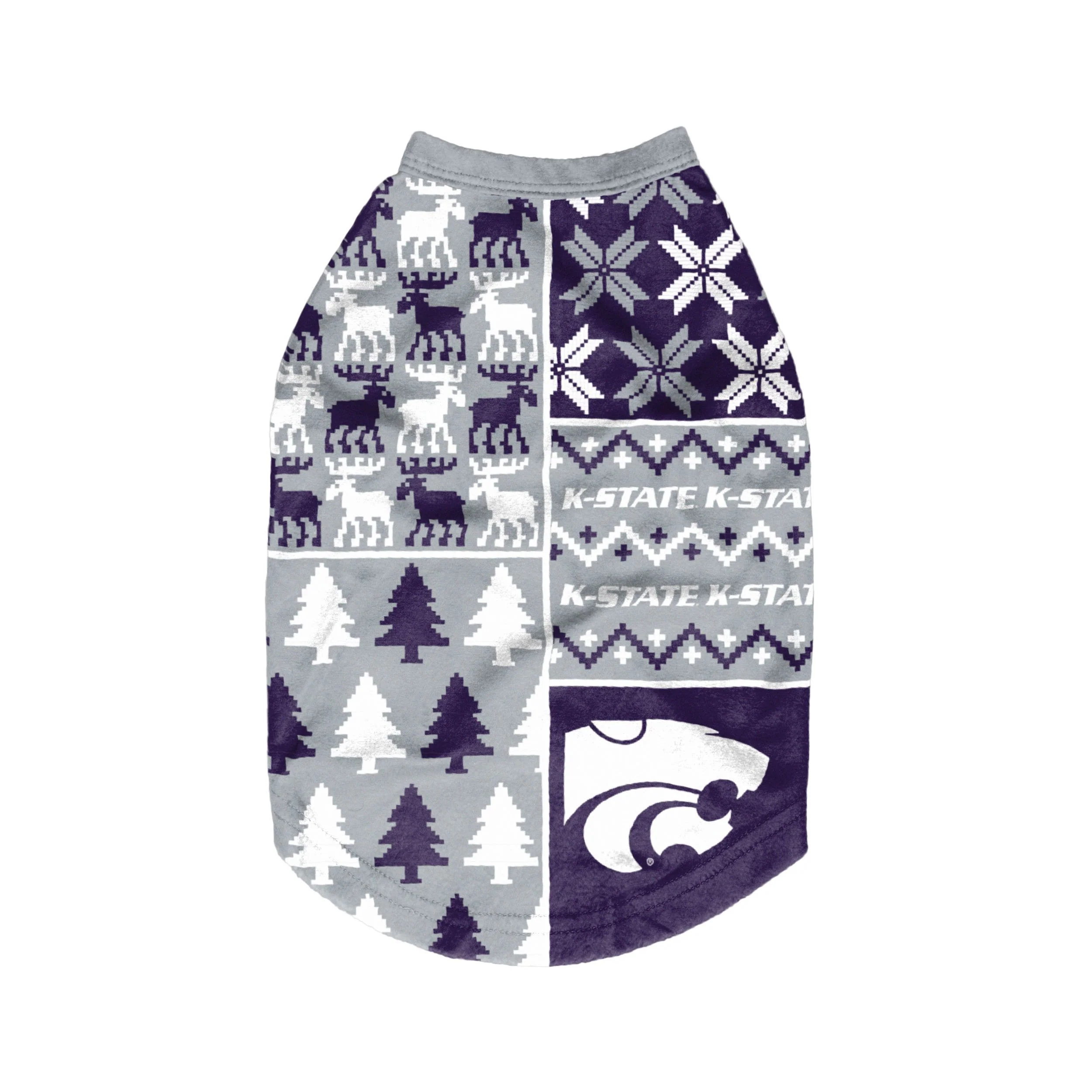 Kansas State Wildcats NCAA Busy Block Dog Sweater - Image 2