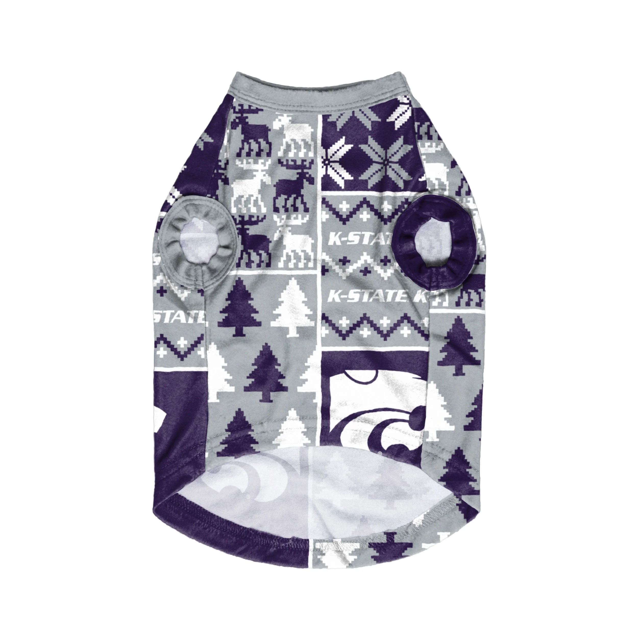 Kansas State Wildcats NCAA Busy Block Dog Sweater - Image 3