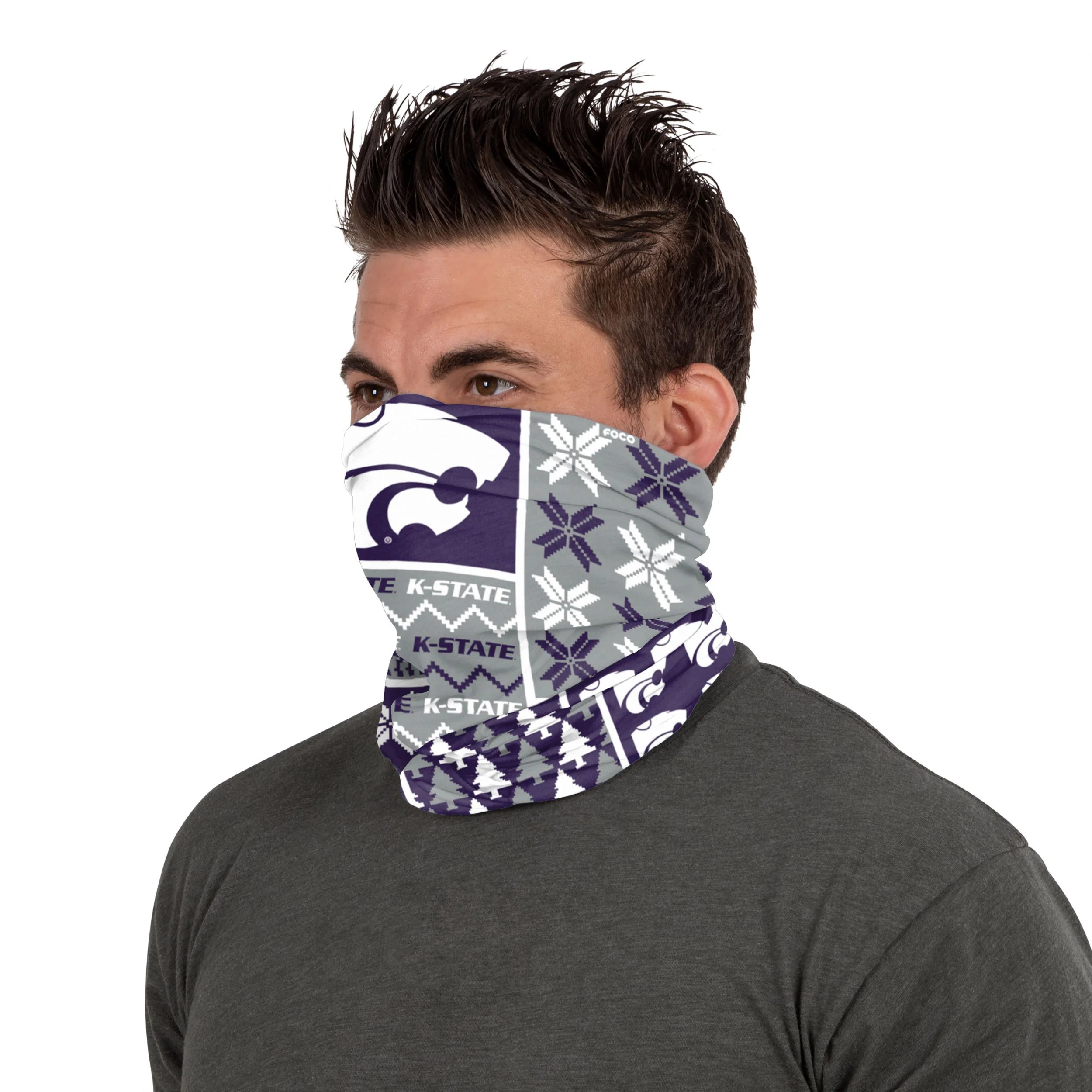 Kansas State Wildcats NCAA Busy Block Gaiter Scarf - Image 4