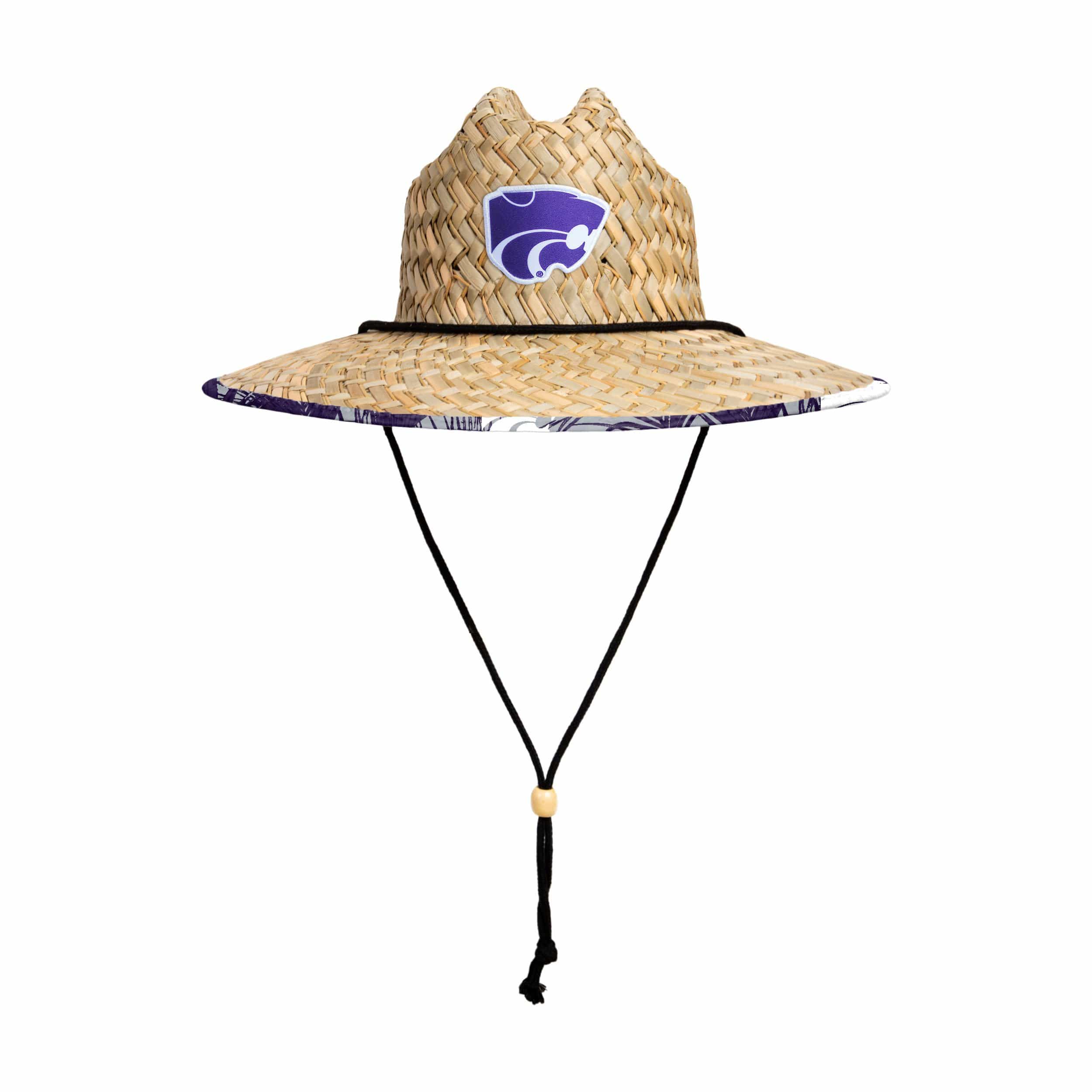 Kansas State Wildcats NCAA Floral Straw Hat - Image 3