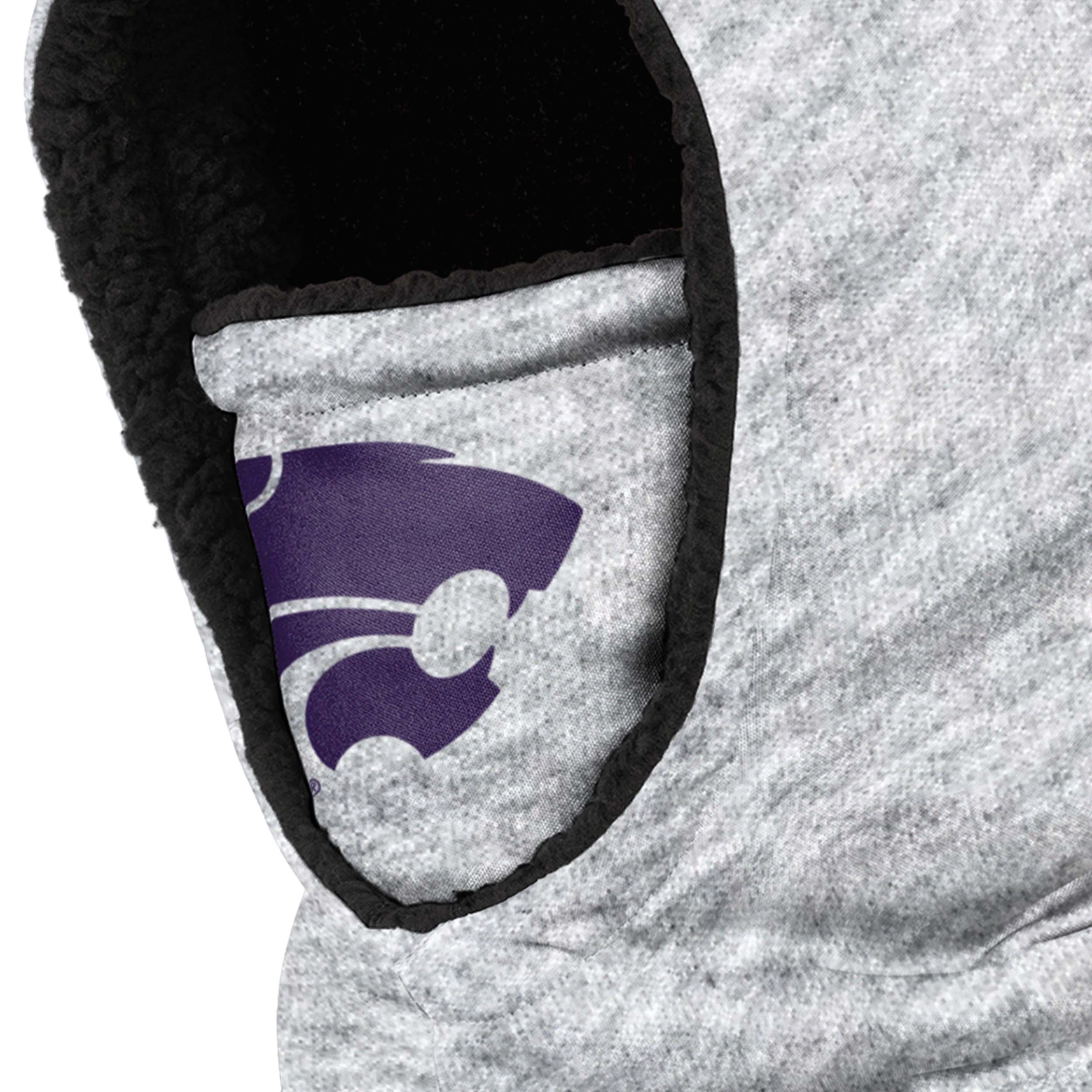 Kansas State Wildcats NCAA Heather Grey Big Logo Hooded Gaiter - Image 3