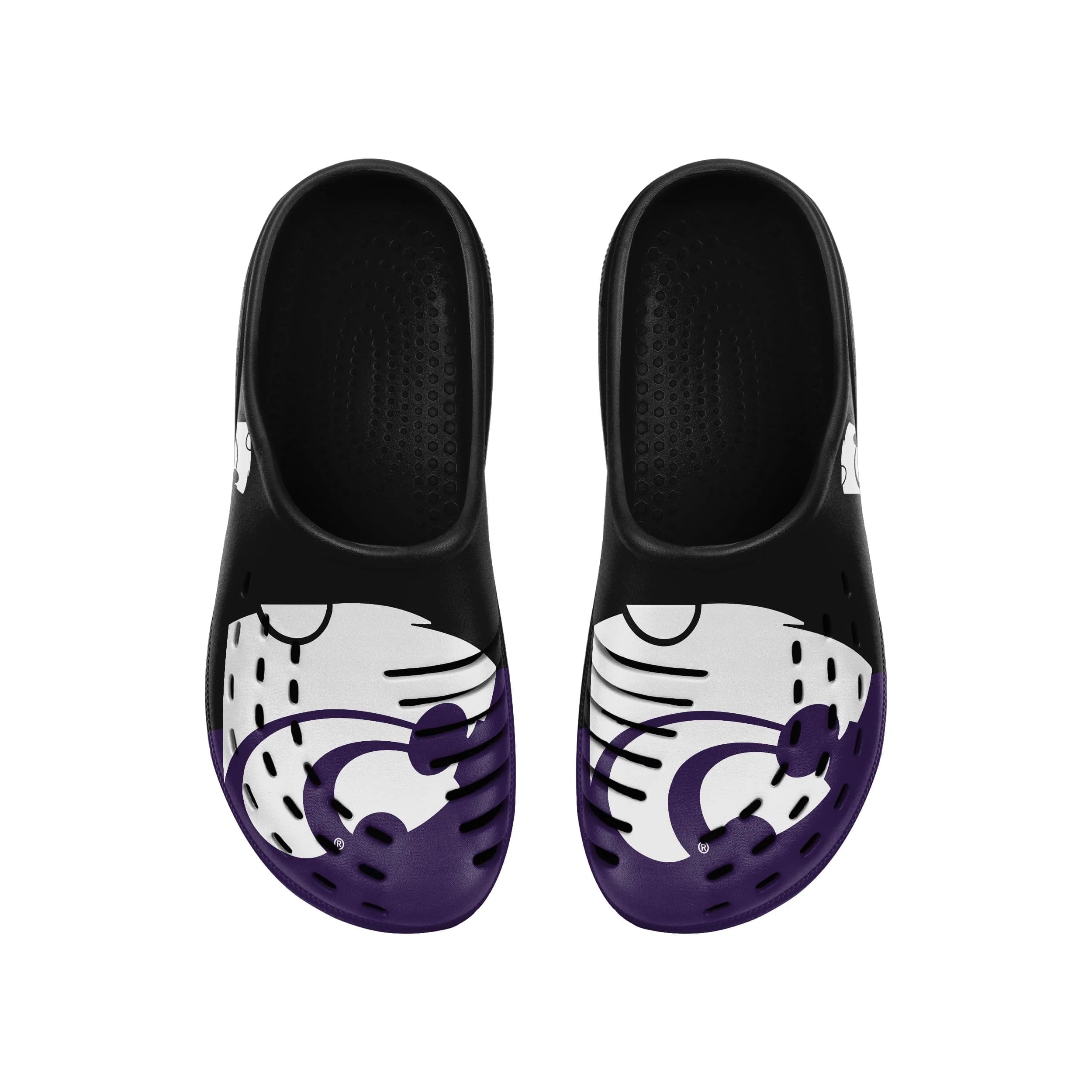 Kansas State Wildcats NCAA Mens Colorblock Big Logo Clog - Image 4