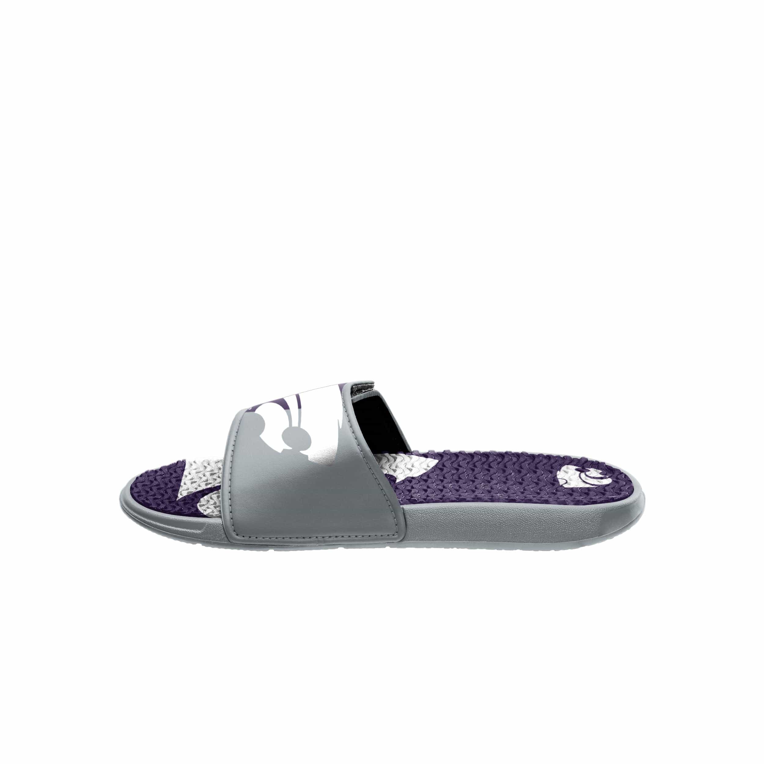 Kansas State Wildcats NCAA Mens Colorblock Big Logo Gel Slides - Image 4