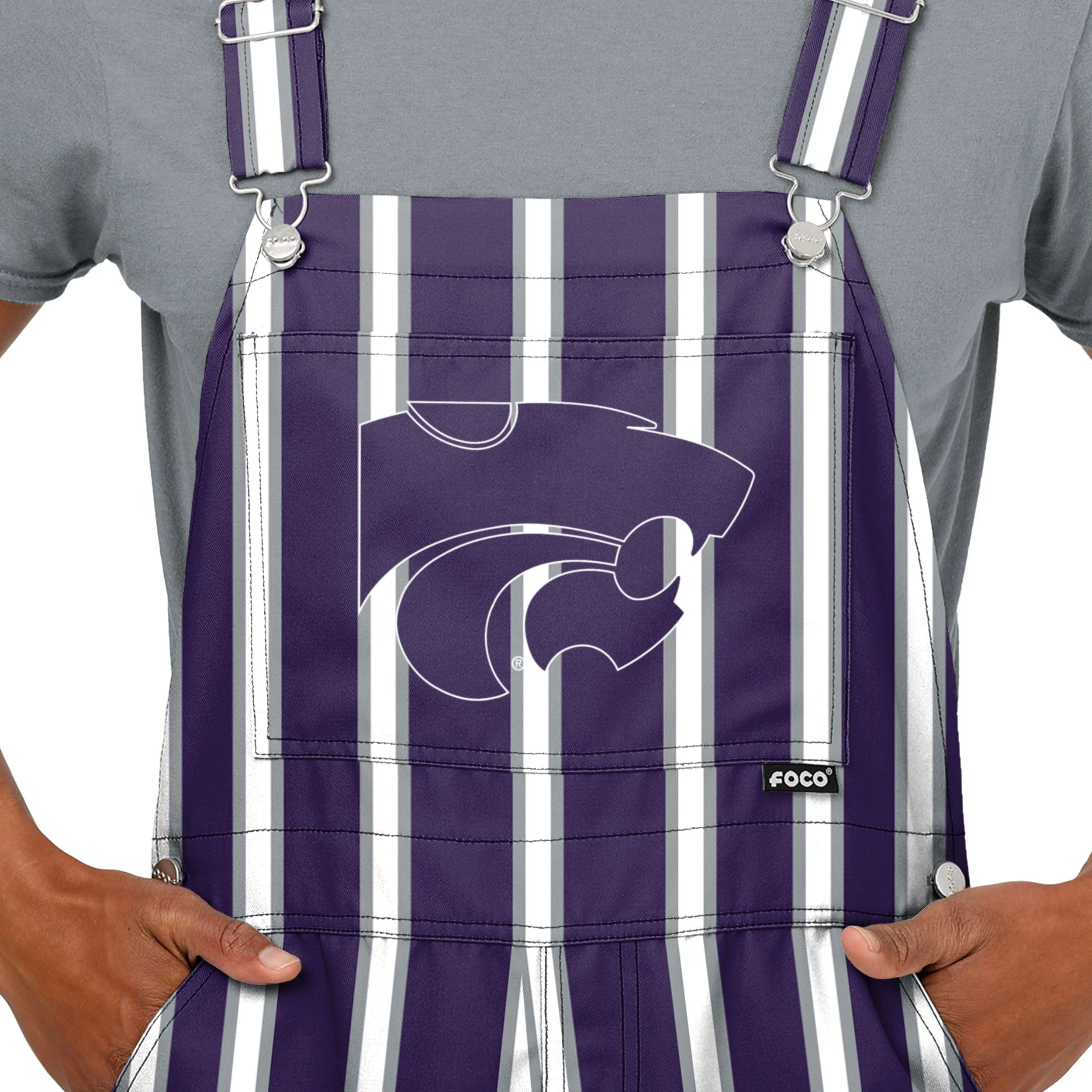 Kansas State Wildcats NCAA Mens Sideline Spirit Bib Overalls - Image 4