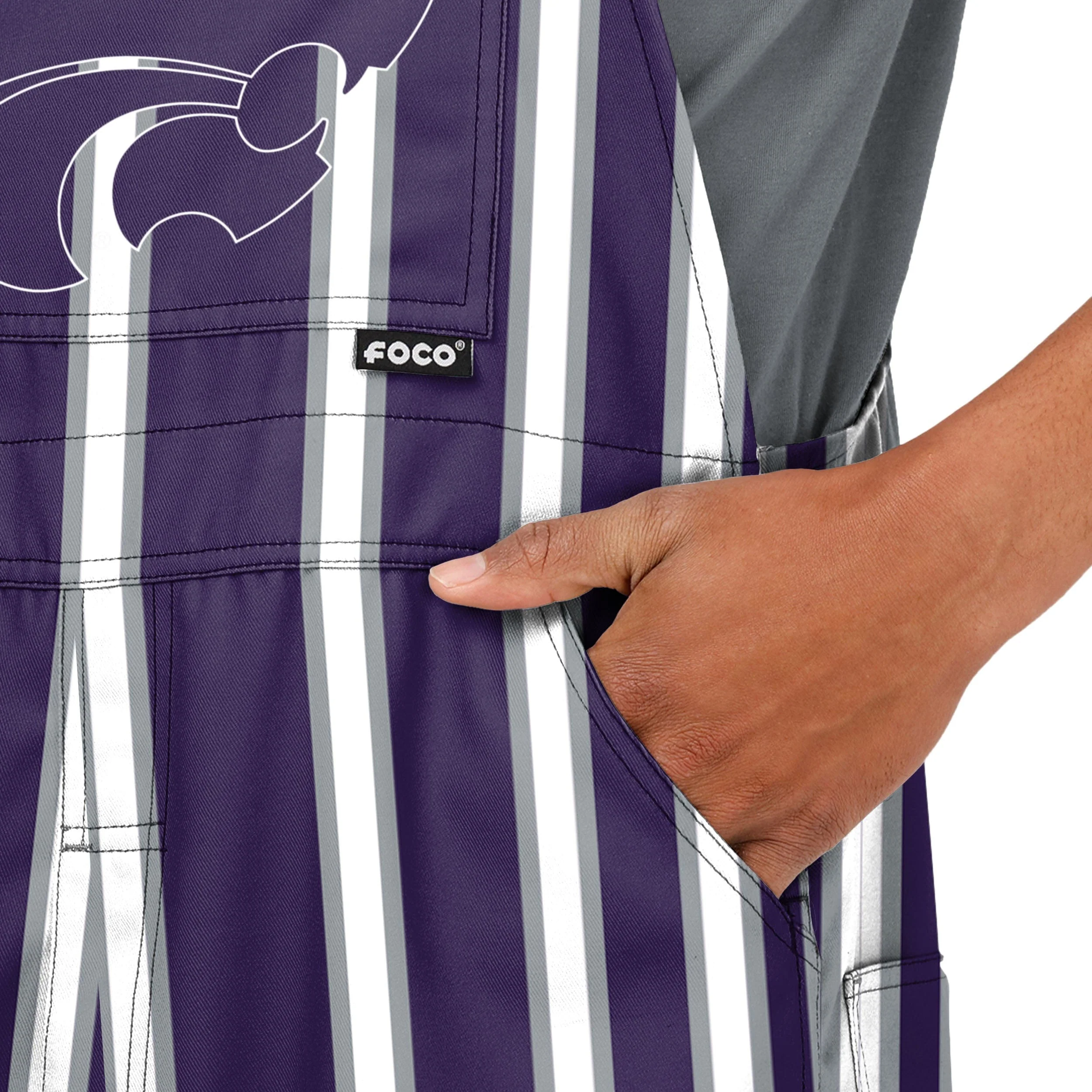 Kansas State Wildcats NCAA Mens Sideline Spirit Bib Overalls - Image 5