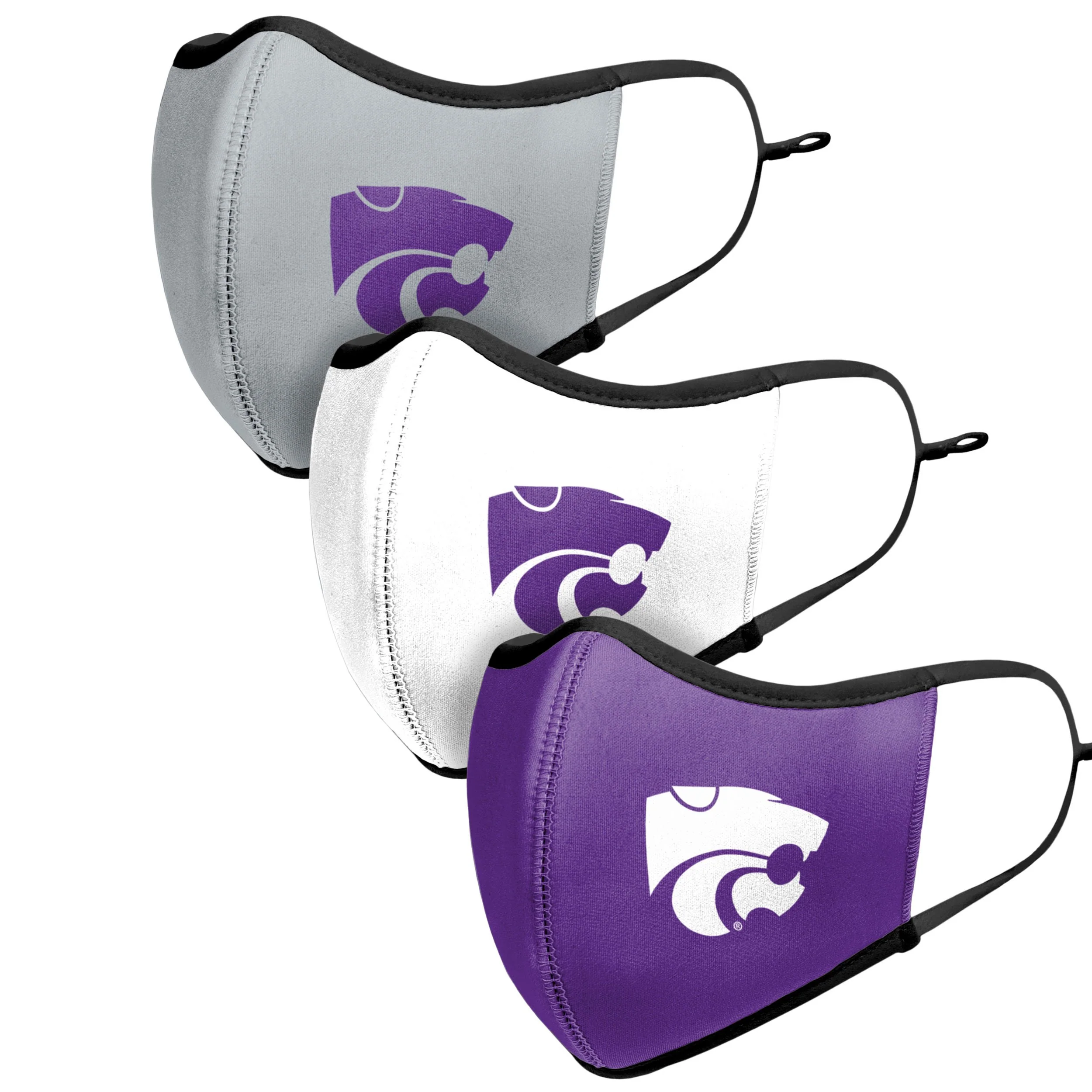 Kansas State Wildcats NCAA Original Sport 3 Pack Face Cover - Image 4