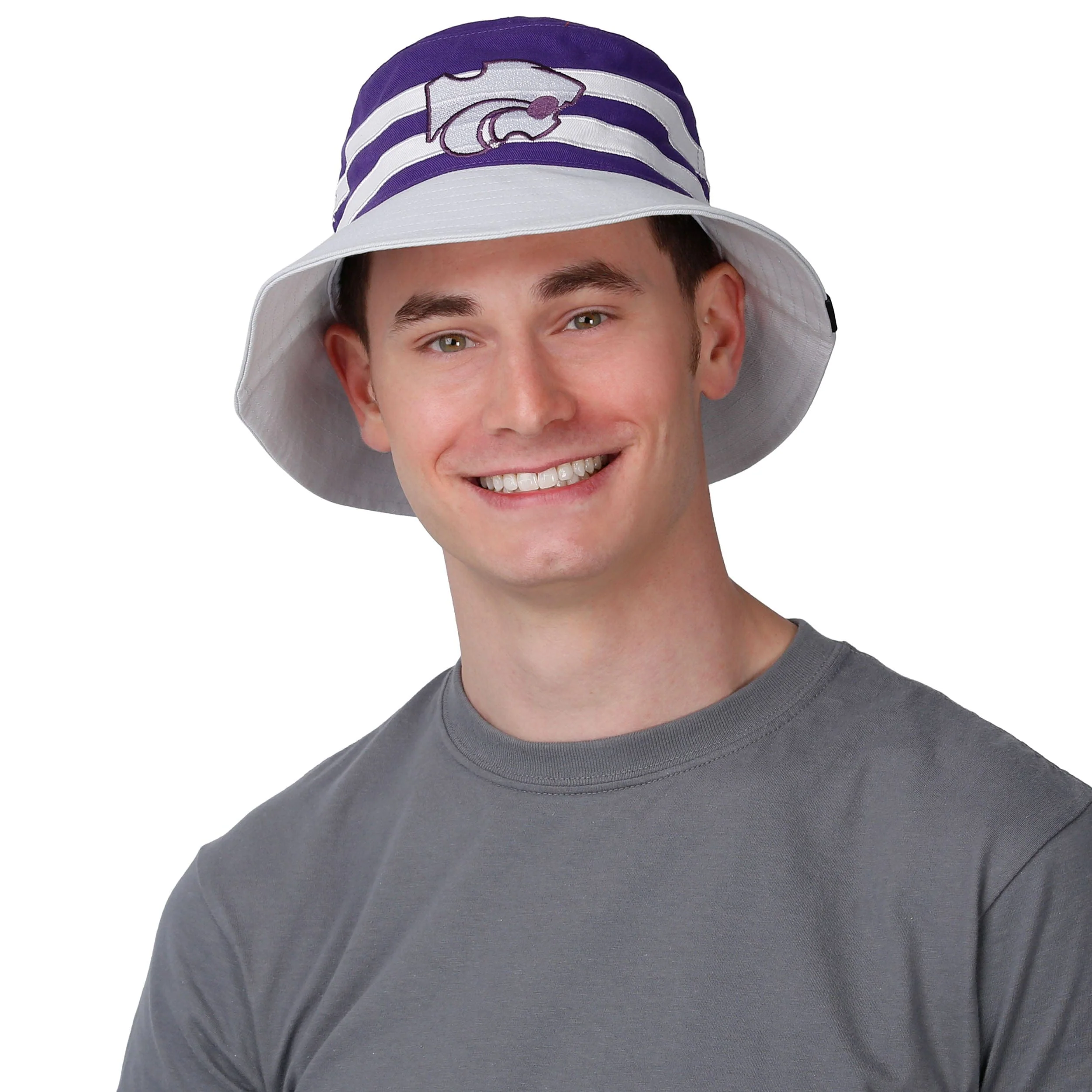 Kansas State Wildcats NCAA Team Stripe Bucket Hat - Image 2