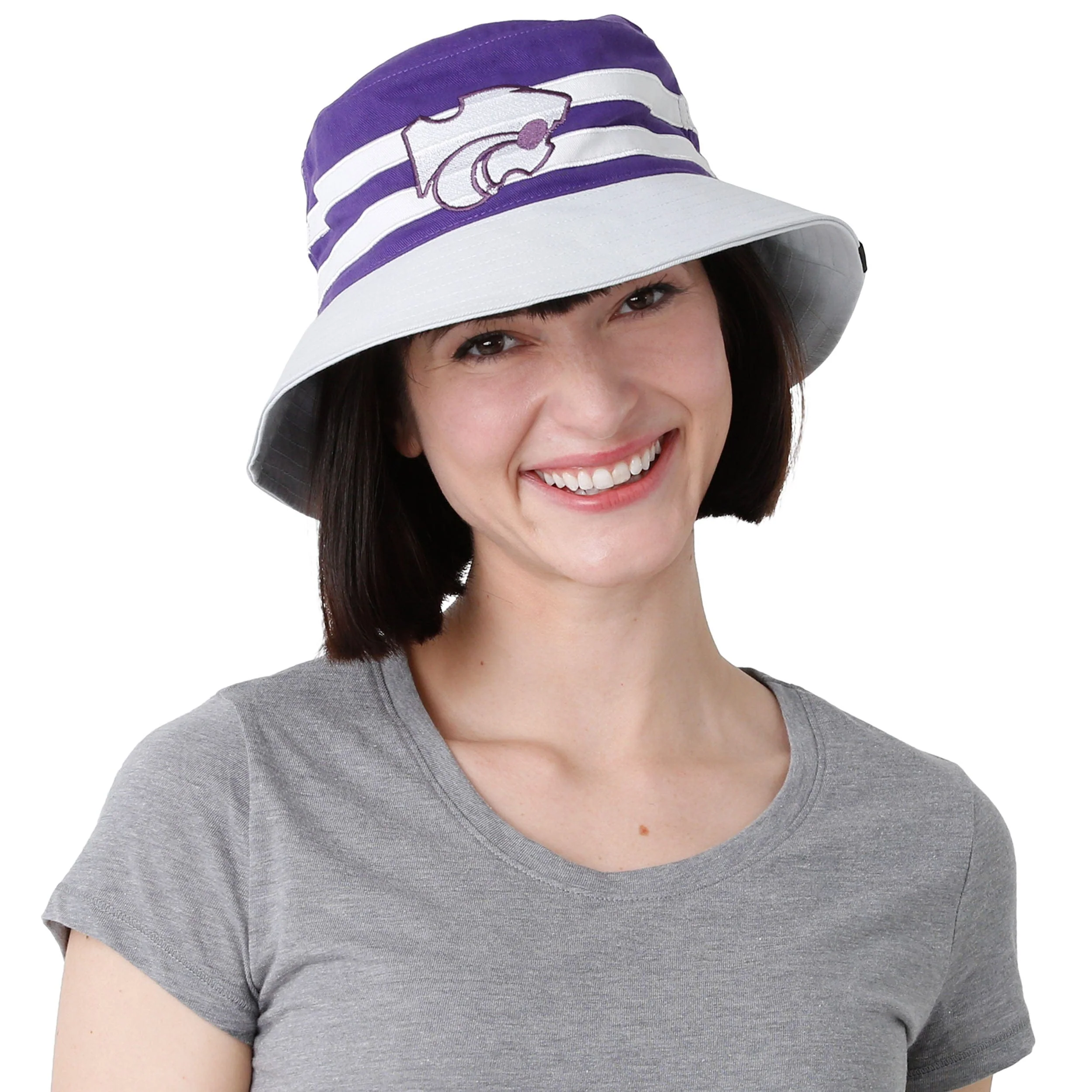 Kansas State Wildcats NCAA Team Stripe Bucket Hat - Image 5